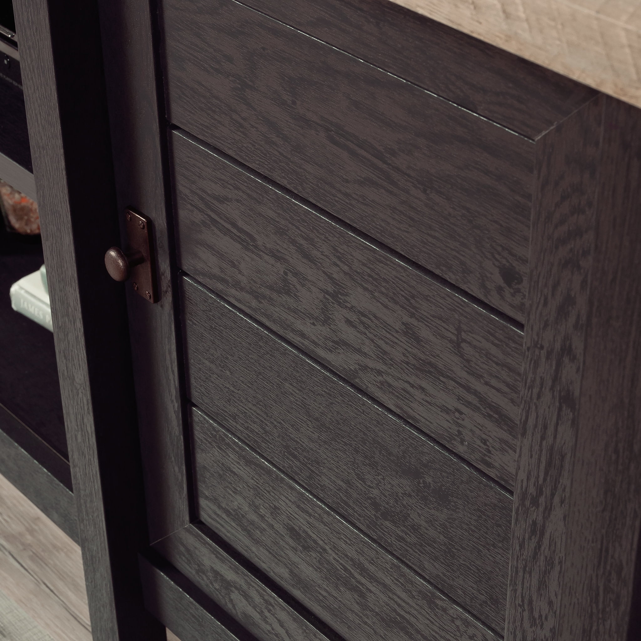 Sauder Cottage Road TV Credenza with Doors for TV's up to 65", Raven Oak Finish - Image 8