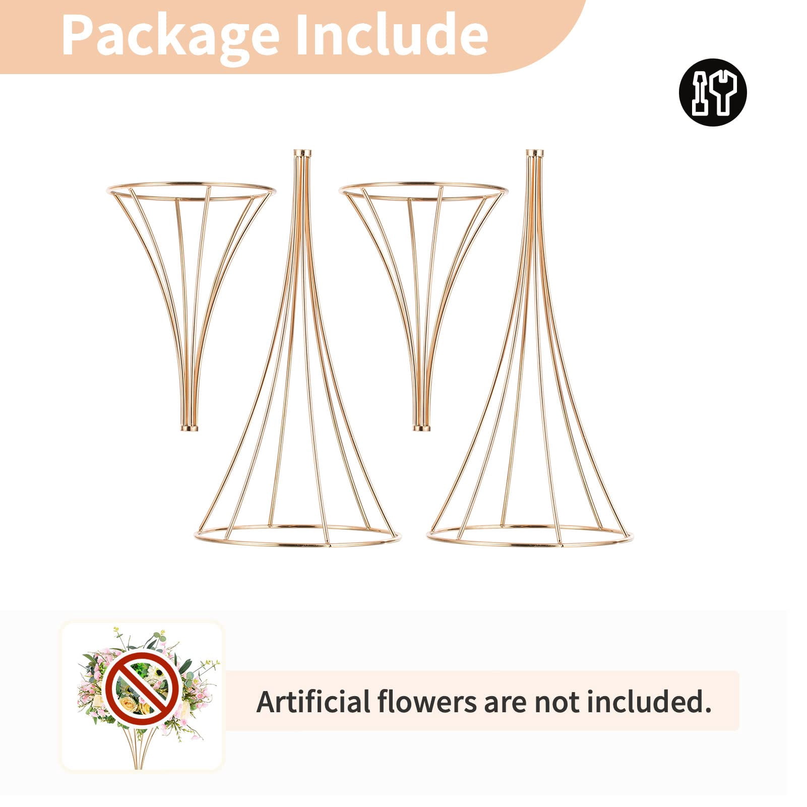 Nuptio 31" Tall flower vase for Party Wedding Centerpiece Table Decoration Trumpet Vase Set of 2 - Image 5