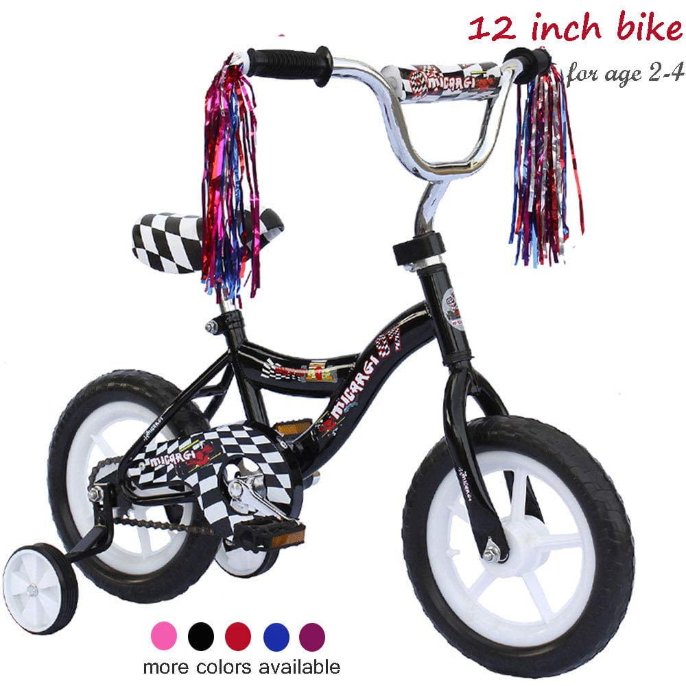 PlayWorld 12" Kid's Beginner Bicycle for 2-4 Years Old Boys' and Girls' Bike Foam Tire for Indoor Use No Brake - Black - Image 9