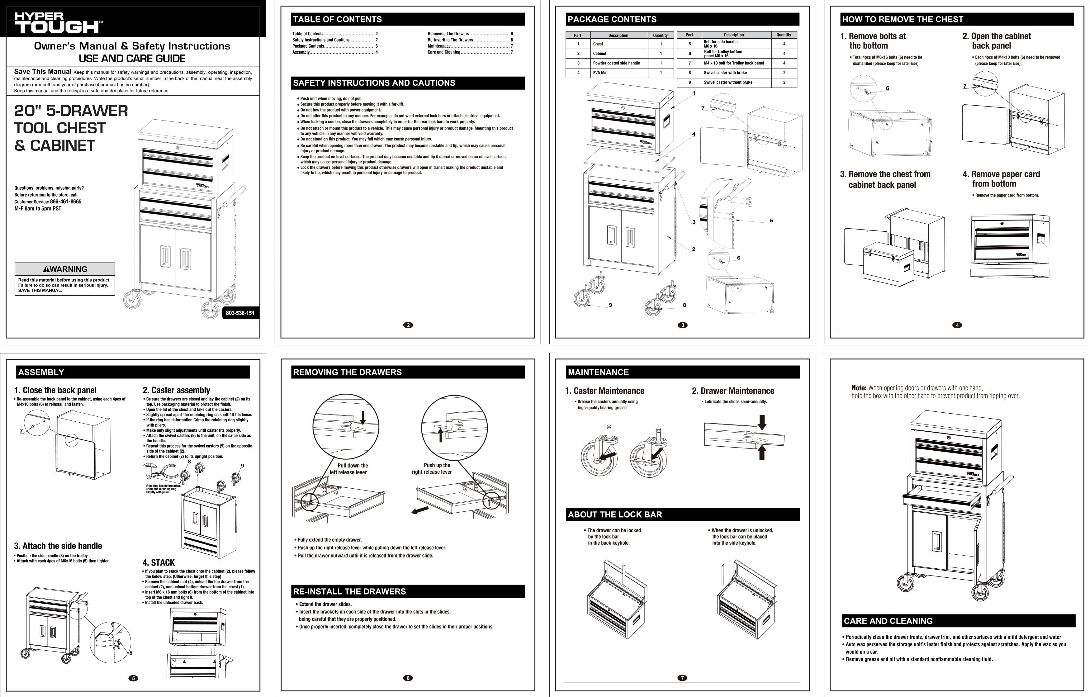 Hart 24-inch Steel Tool Chest Combo with Built-In Power Strip, 400 lb Capacity - Image 4
