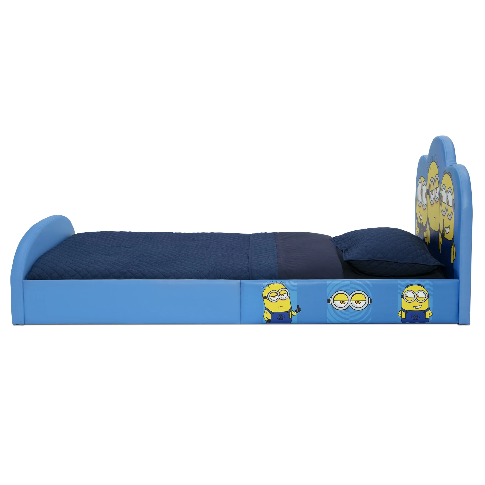 Minions Upholstered Twin Bed by Delta Children, Blue - Image 4
