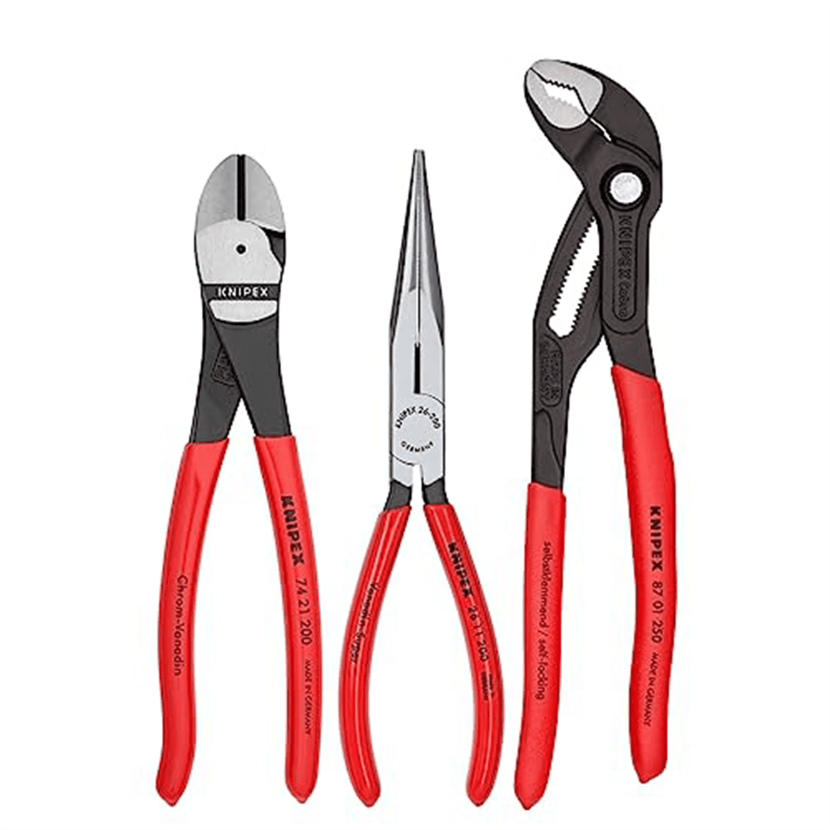 Knipex 267487 3-Piece Plier Set with 10" Cobra - Image 3