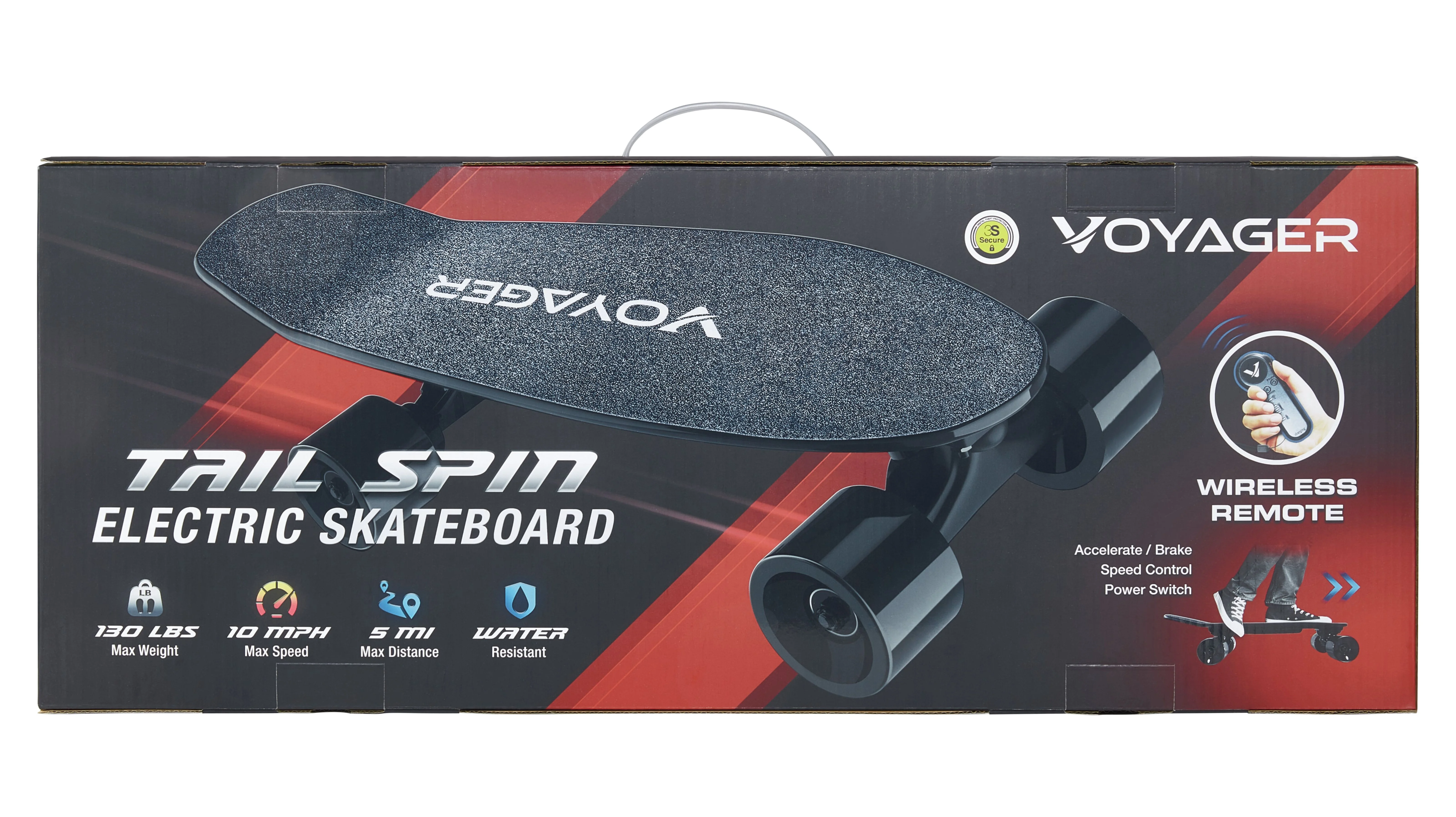 Voyager Tailspin Electric Skateboard for Beginners, Kids and Teenagers .Black,2816 oz - Image 10