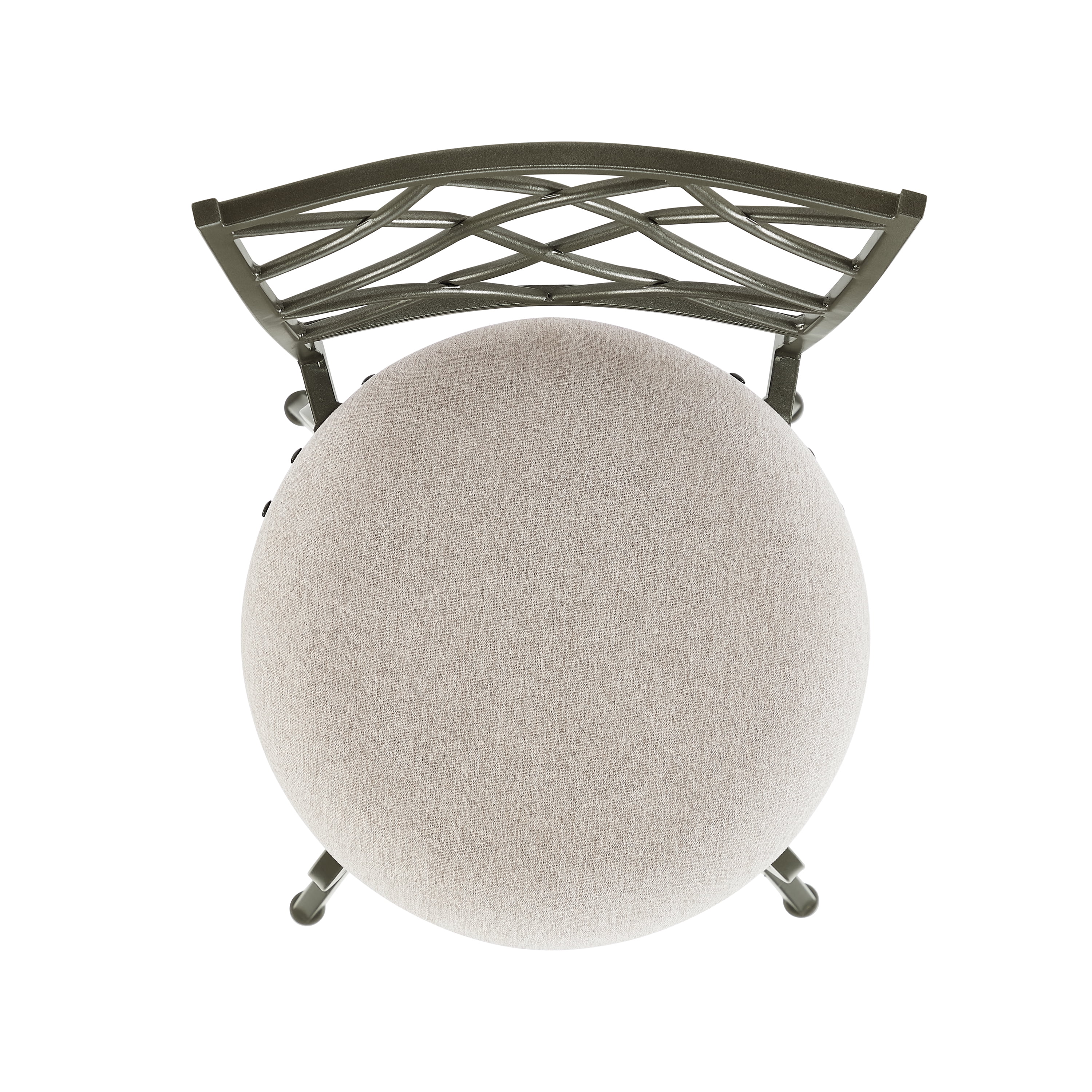 Linon Caston Adjustable Metal Swivel Bar Stool, Set of 3, Pewter - Image 8