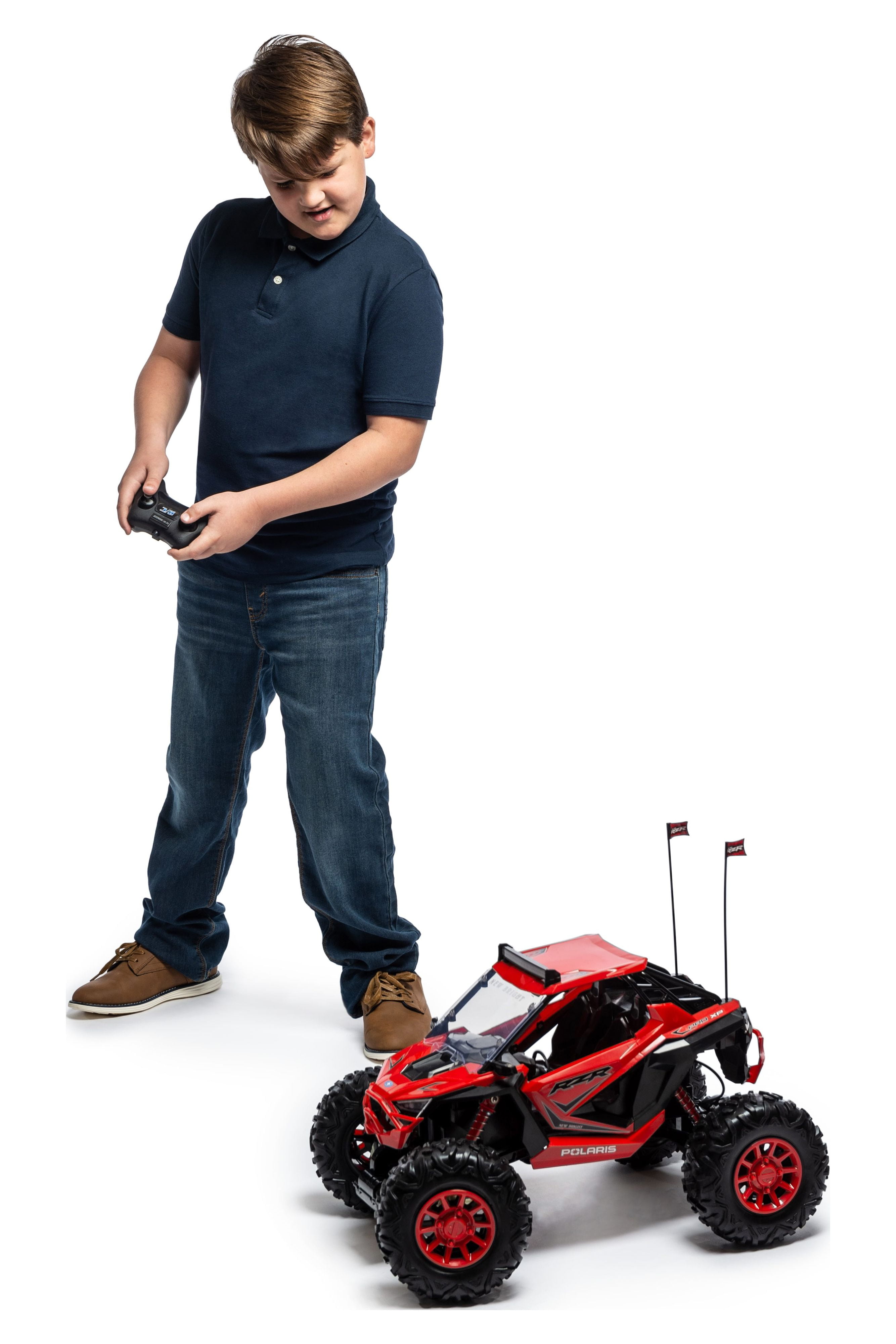 New Bright (1:5) RZR XP Pro Battery Remote Control Red Polaris ATV, 60805-2R Child Tween - Image 12