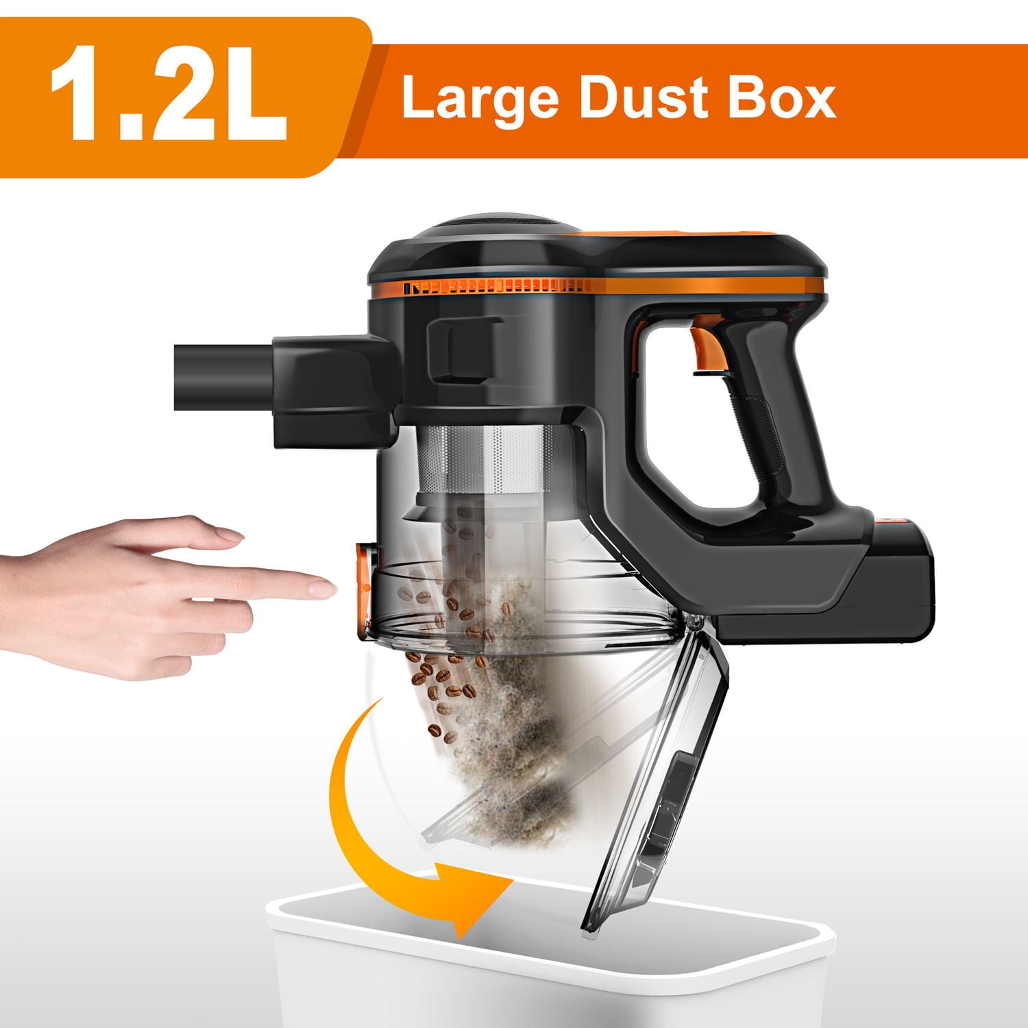 INSE Cordless Vacuum Cleaner,25Kpa Powerful Stick Vacuum,6-in-1 Rechargeable Vacuum with 2500mAh Battery Up to 45mins Runtime,300W Brushless Motor Cordless Vacuum for Pet Hair Hard Floor Carpet - Image 9