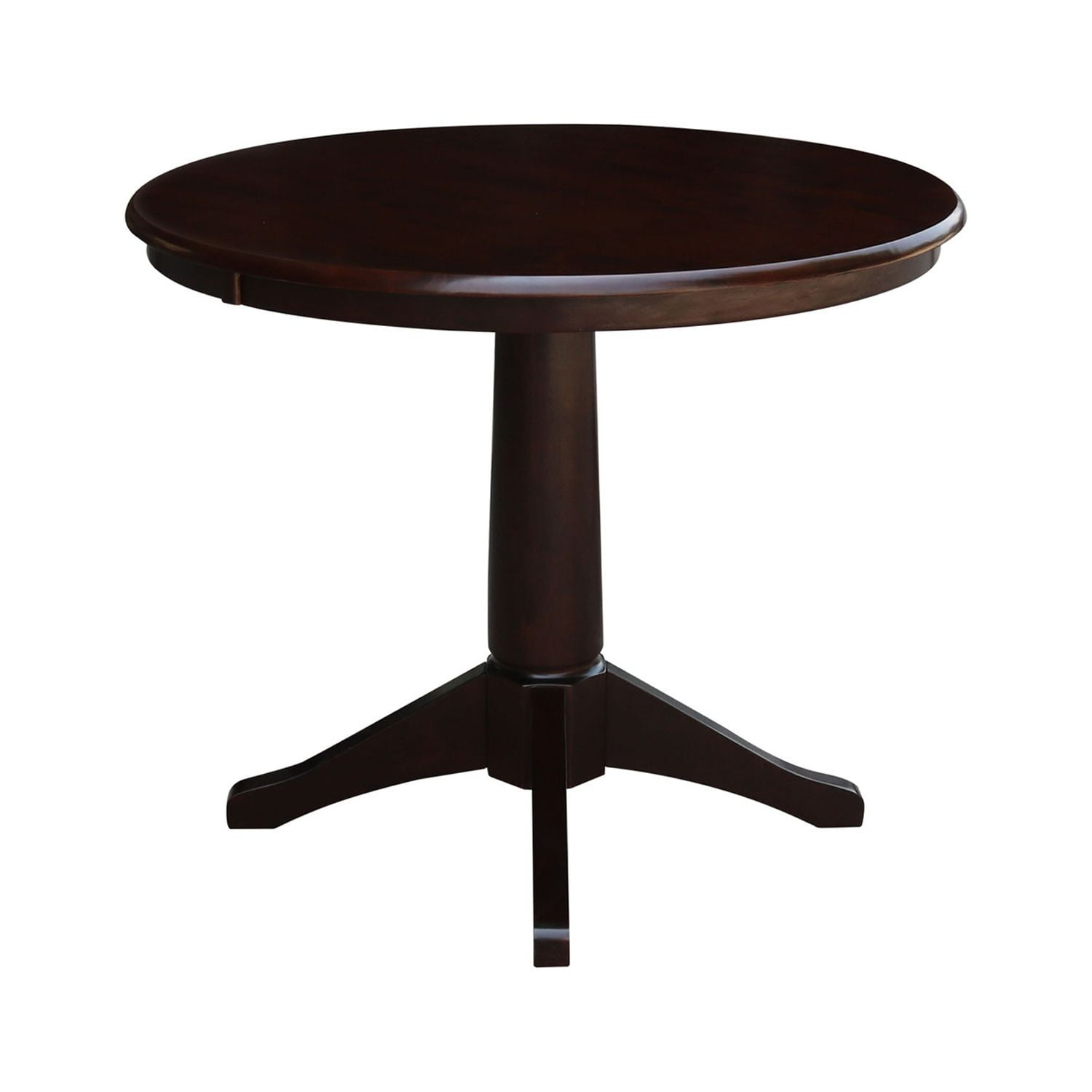 36" Round Pedestal Dining Table - Mocha - Image 2