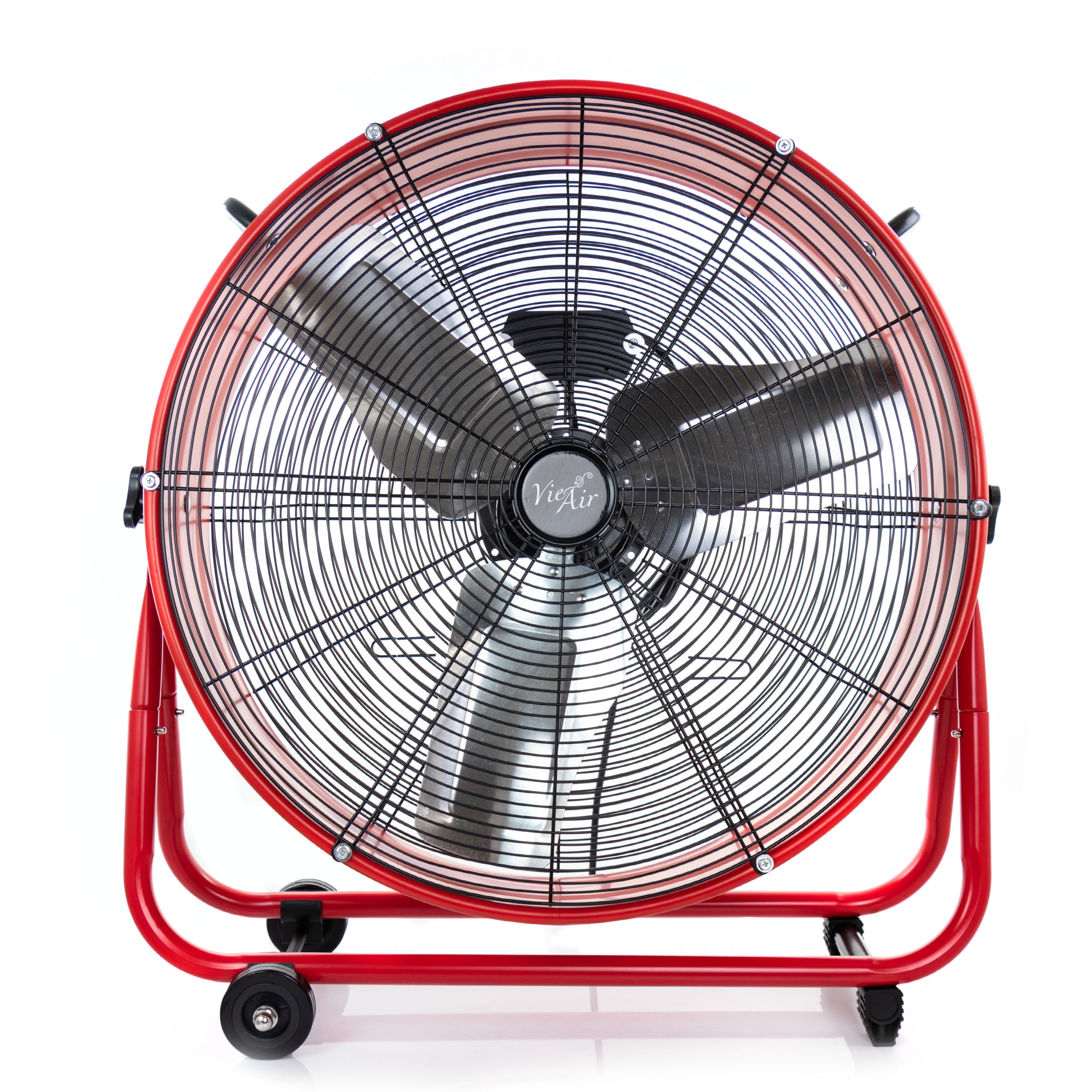 VieAir 24 Inch Commercial Floor Drum Fan in Red - Image 5