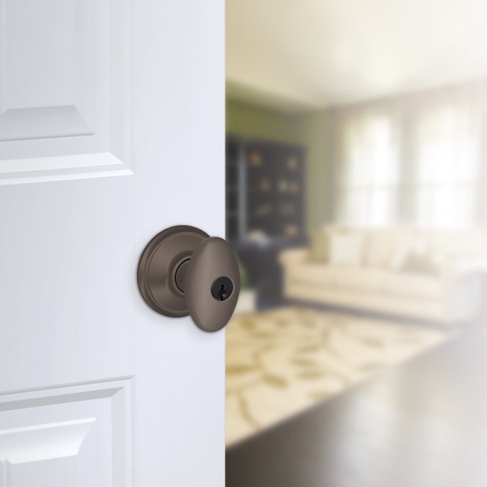 Schlage F51ASIE625 Polished Chrome Siena Keyed Entry F51A Panic Proof Door Knob - Image 6