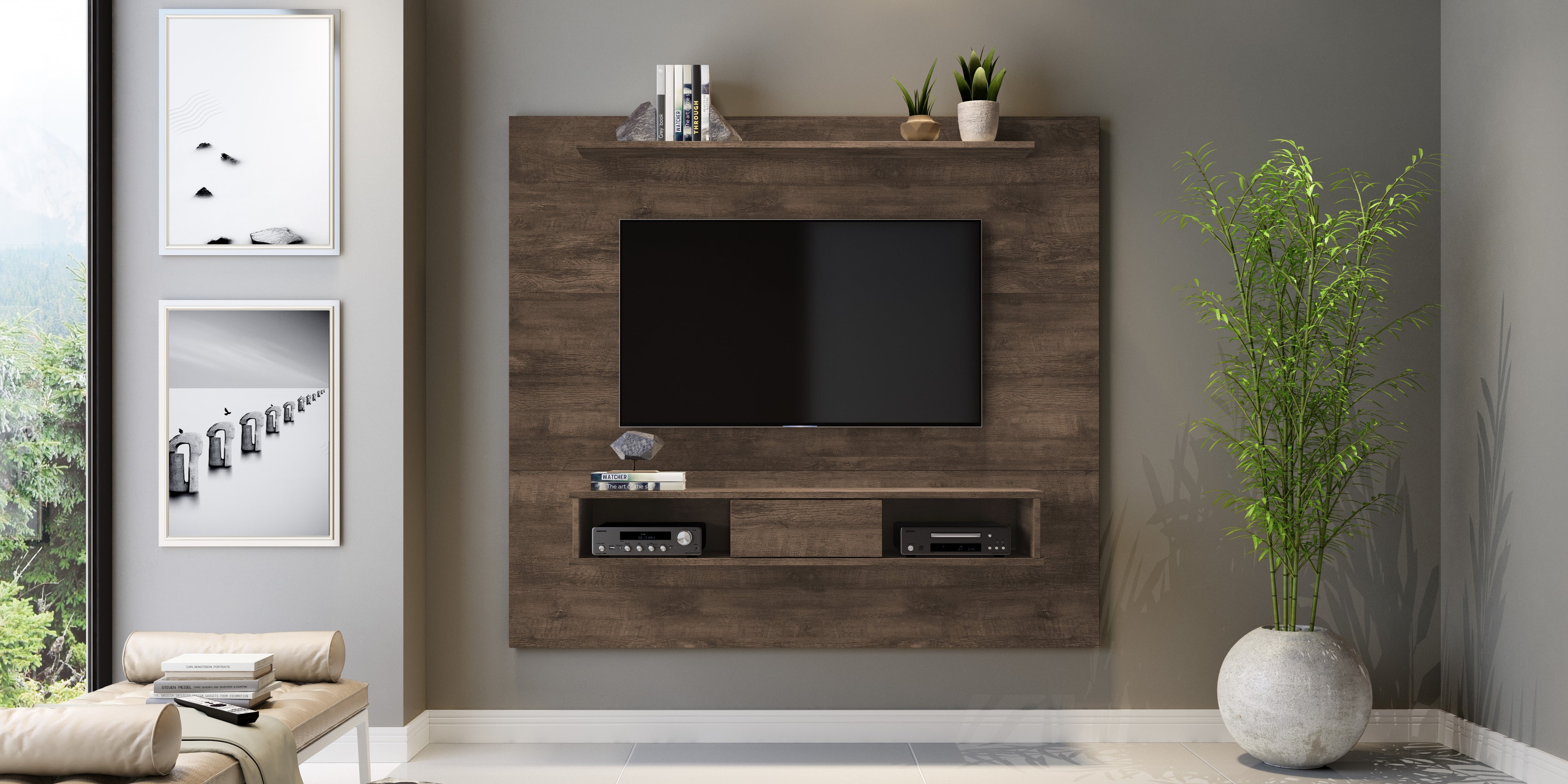 Midtown Concept Omaha 2-Shelf TV-Board (Up to 70inch TVs) - Image 2