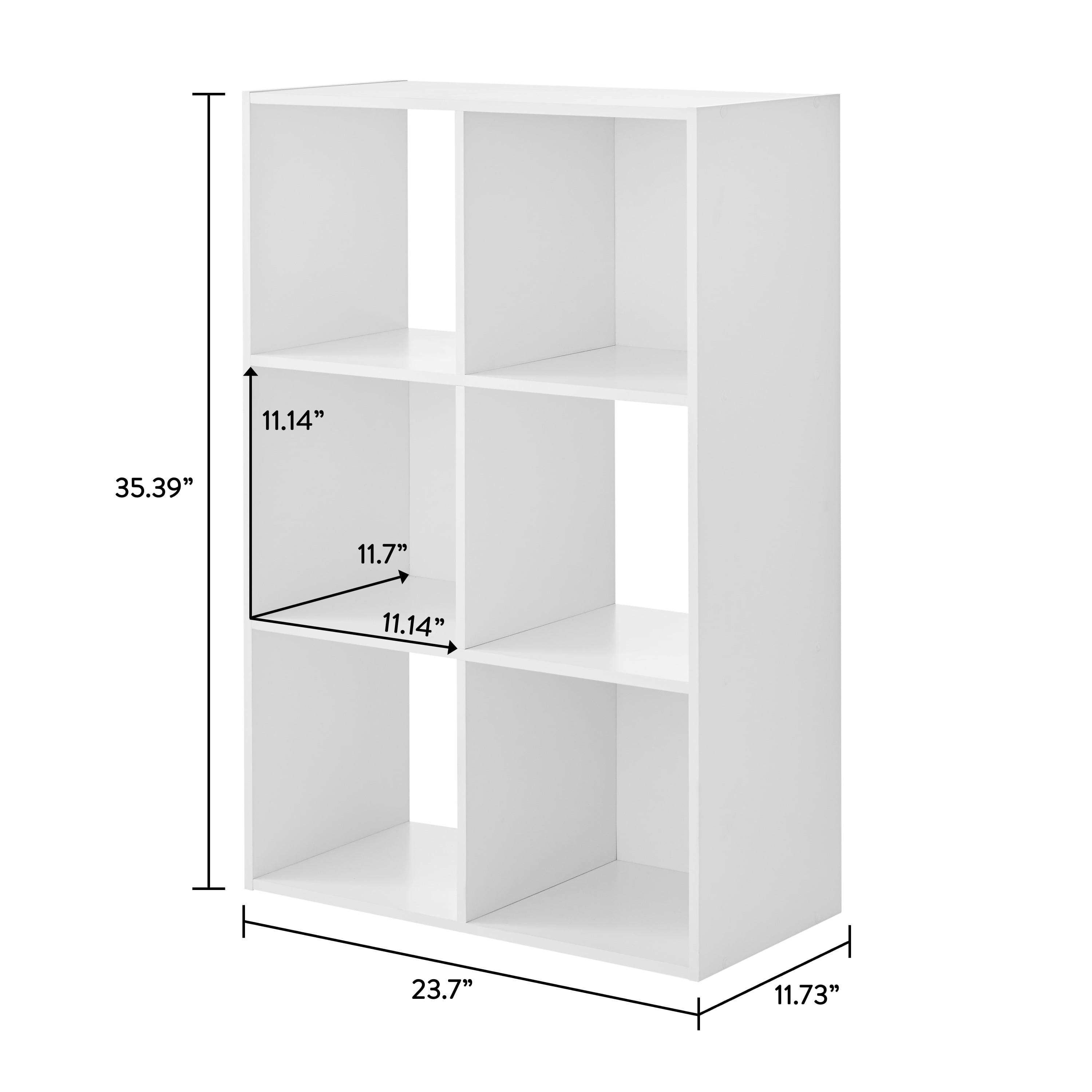 (3 pack) Mainstays 6 Cube Storage Organizer, White - Image 8