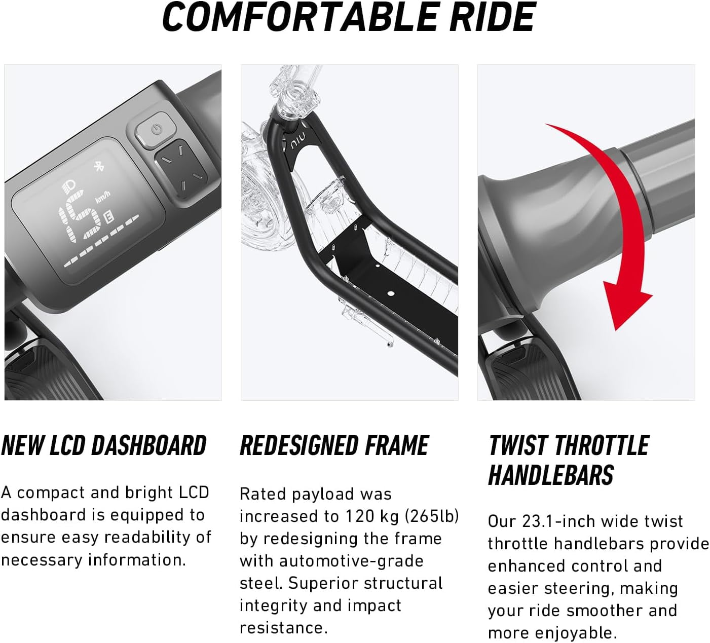 Niu KQi 100P Electric Kick Scooter, Ages 8+ - Image 20