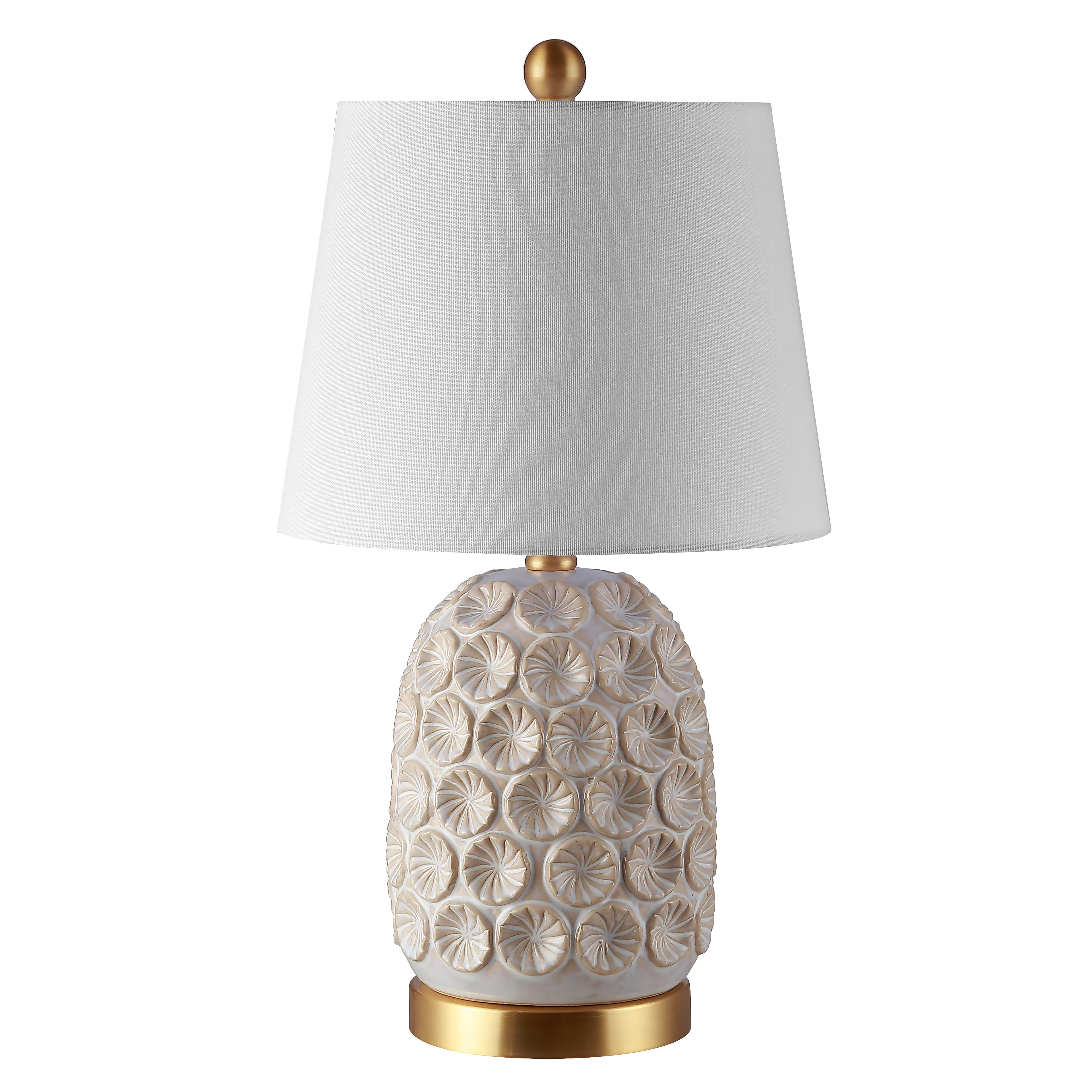 SAFAVIEH Lamson 21 in. H Floral Coastal Table Lamp, Cream - Image 2