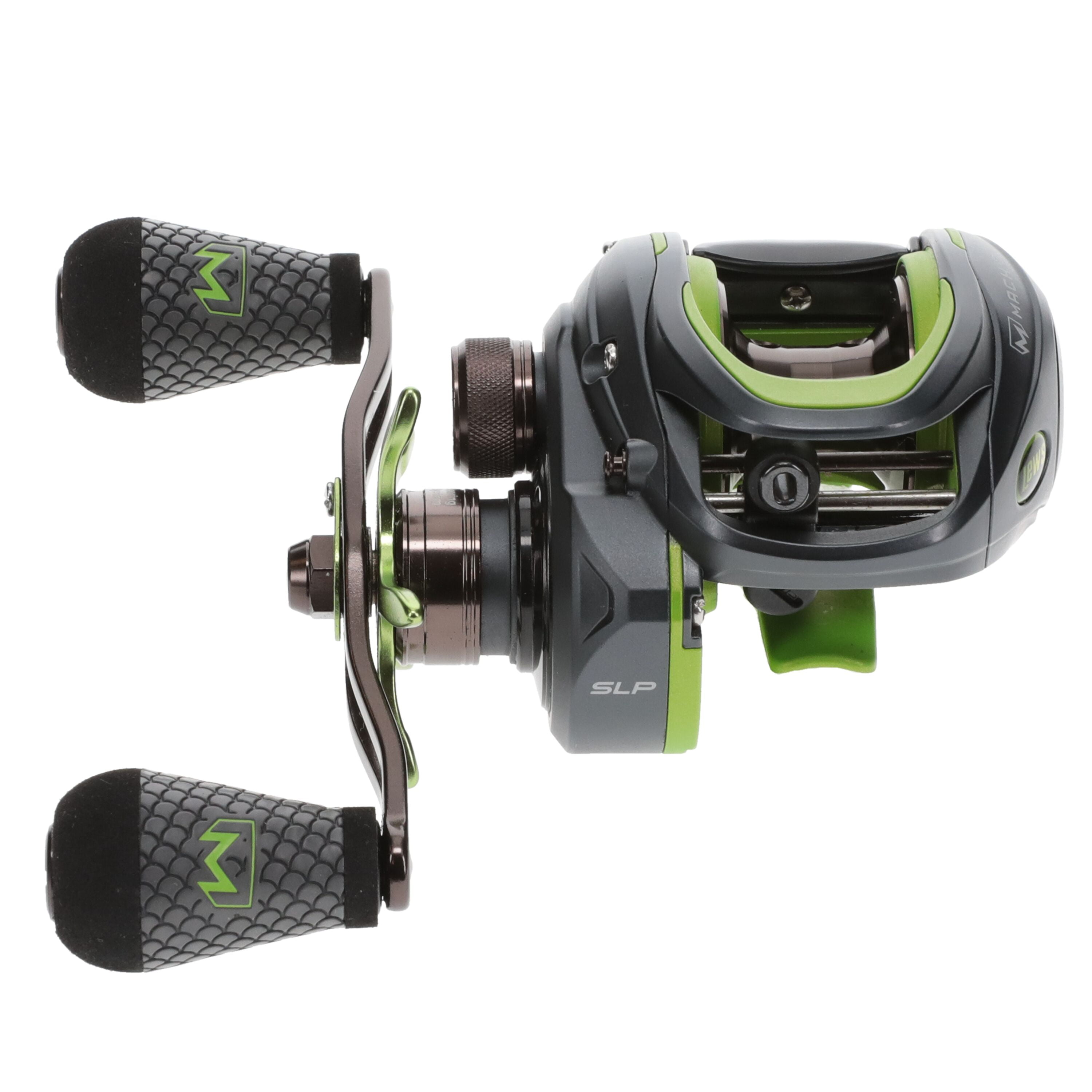 Lew's Mach 2 Baitcast Reel, 7.5:1 Gear Ratio, Right-Hand Retrieve, Black/Green - Image 5