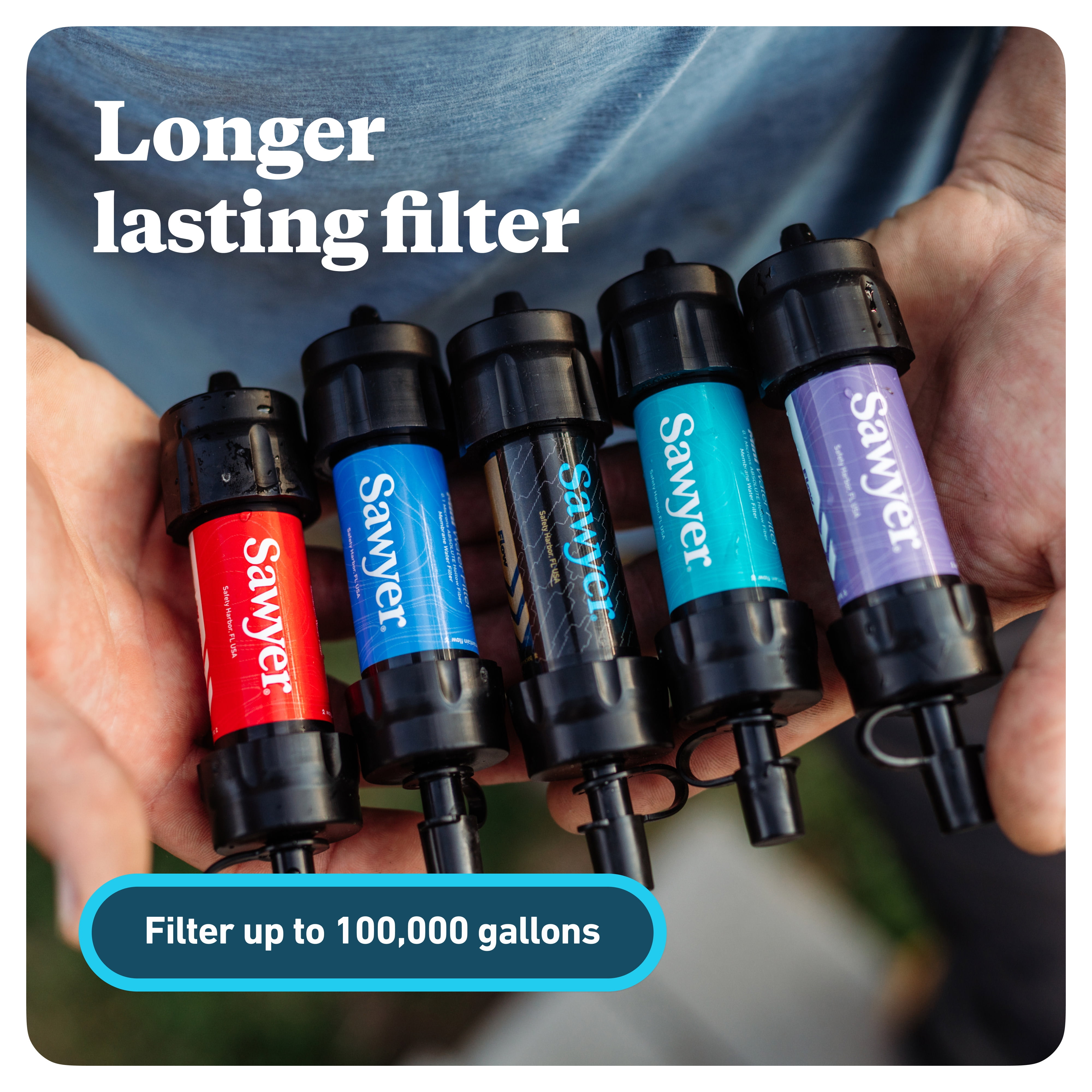 Sawyer Products SP2101 MINI Water Filtration System, 2-Pack, Blue / Green - Image 9