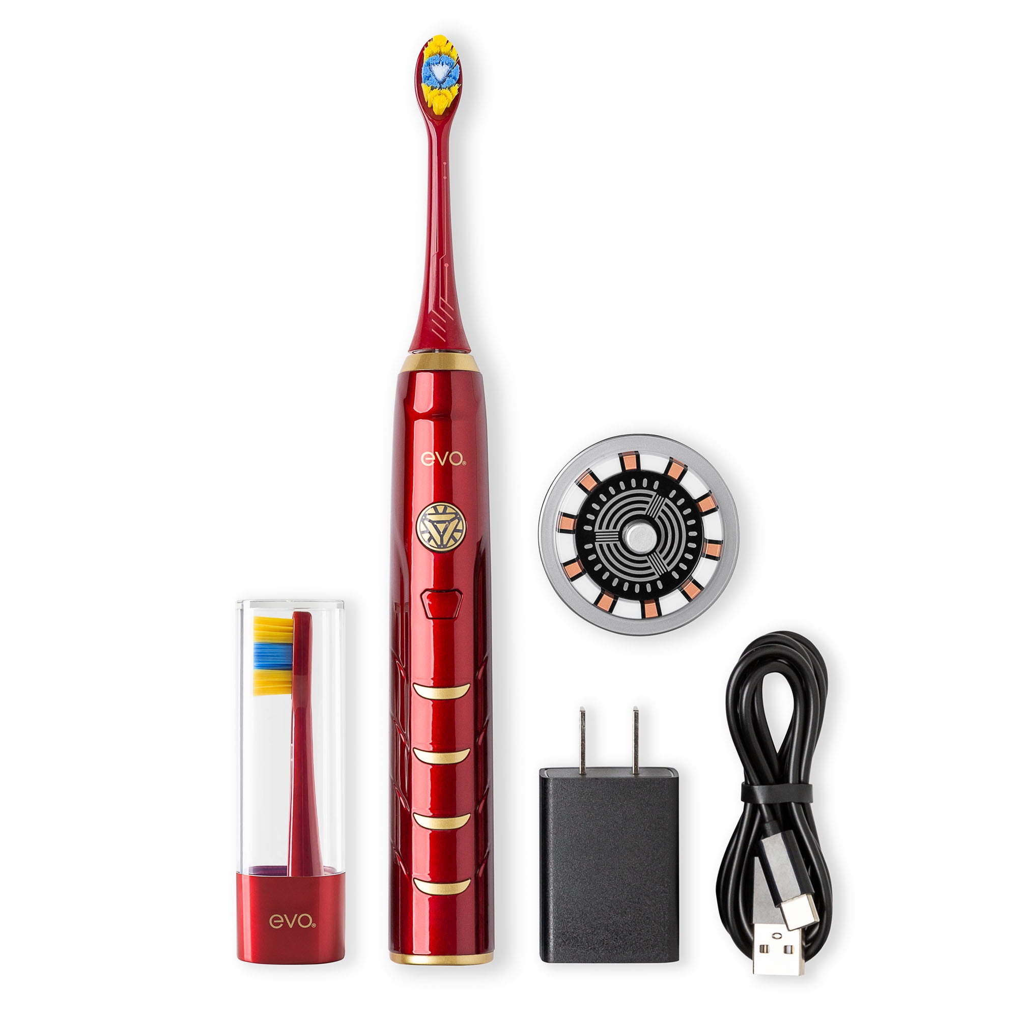 EVO IRM-1 Rechargeable Iron Man Sonic Toothbrush with Travel Case for Adults, Collector's Edition - Image 2