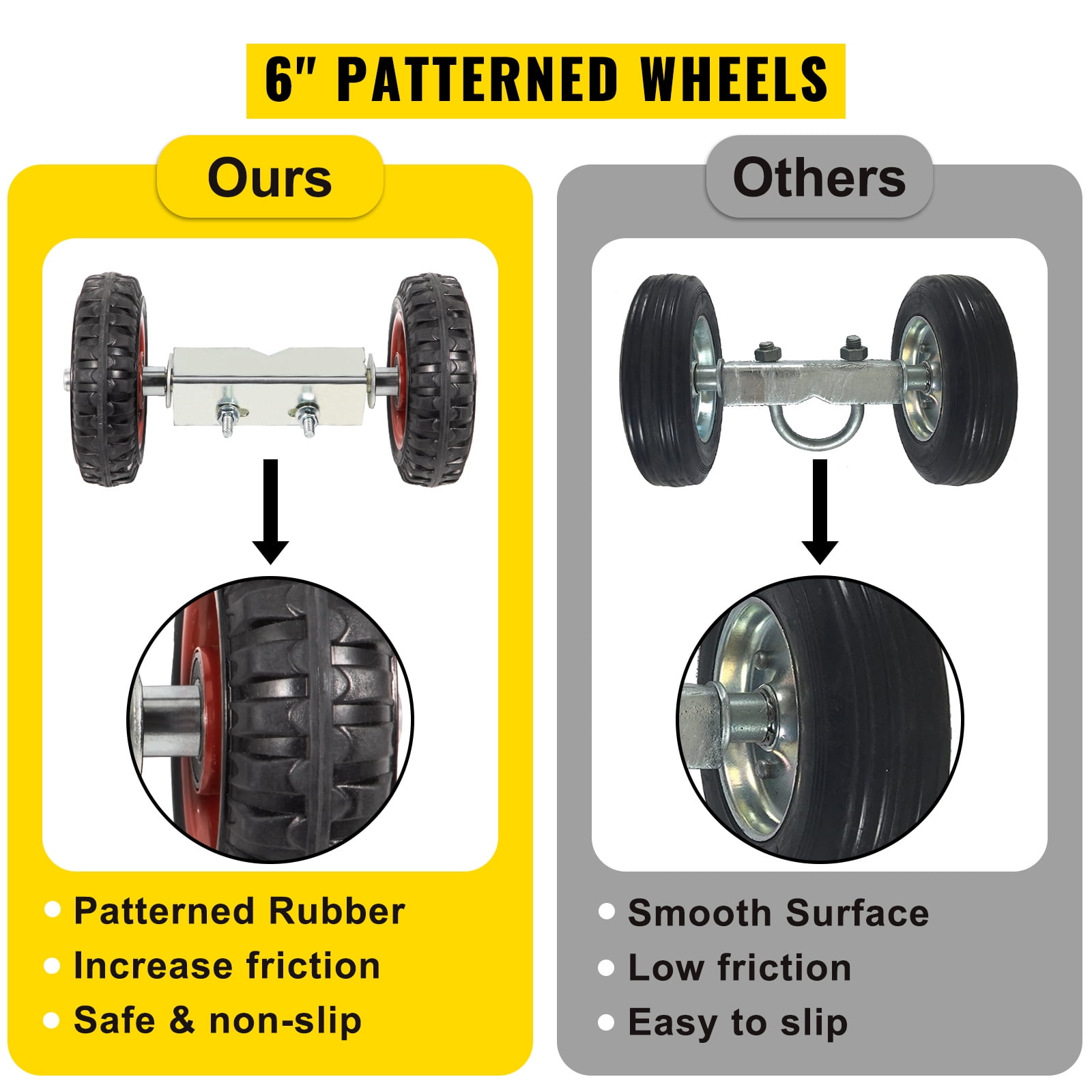 VEVOR Chain Link Rolling Gate Kit Galvanized Steel Rolling Fence 6 Universal Track Bracket Chain Link Rolling Gate Hardware Kit 2 Solid Rubber Wheels Fence Rolling Kit for Chain Link Sliding Gate - Image 6