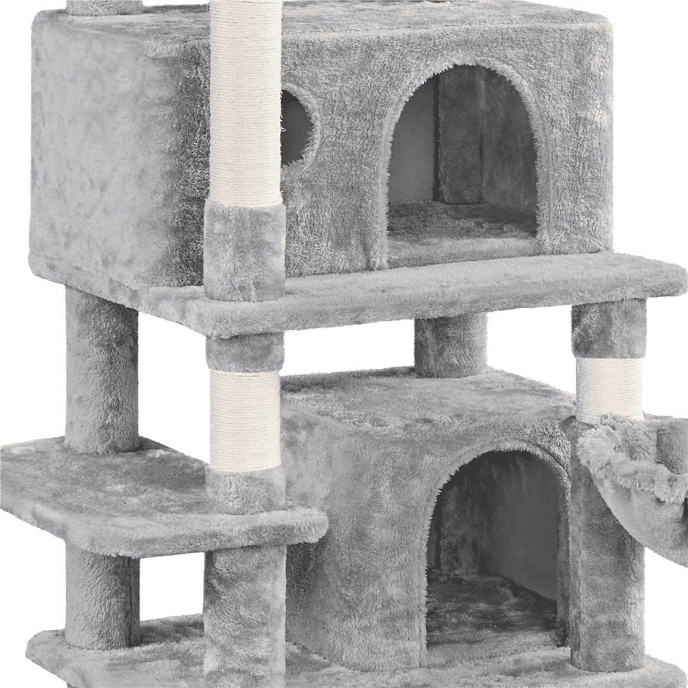 Renwick 67'' H Multi-Level Cat Tree Cat Tower with Condos, Light Gray - Image 6
