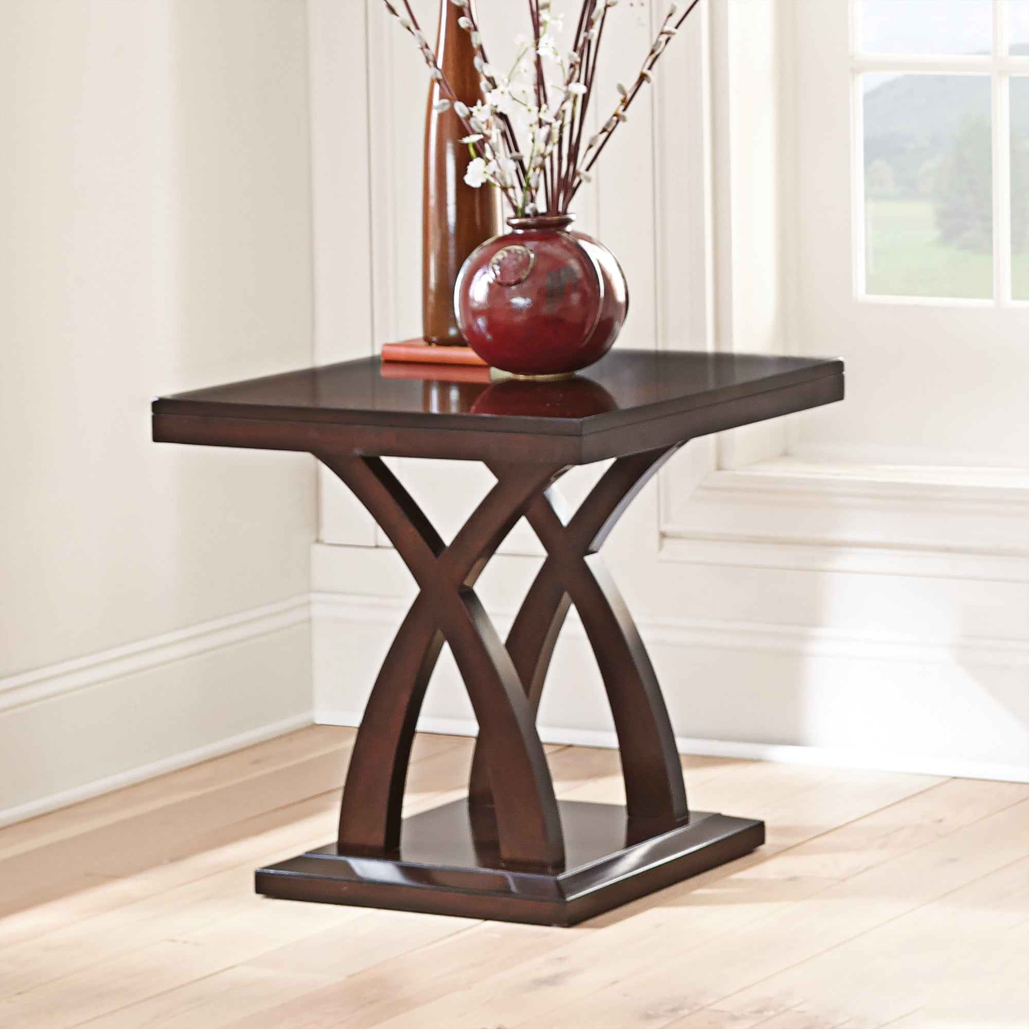 Steve Silver Jocelyn Square End Table, Espresso Cherry Wood - Image 7