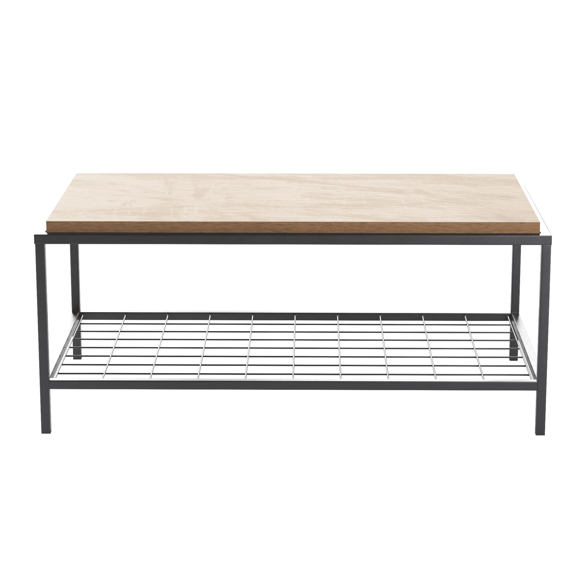 Mayview Collis Industrial Rectangle Wood and Metal Coffee Table, Oak - Image 9