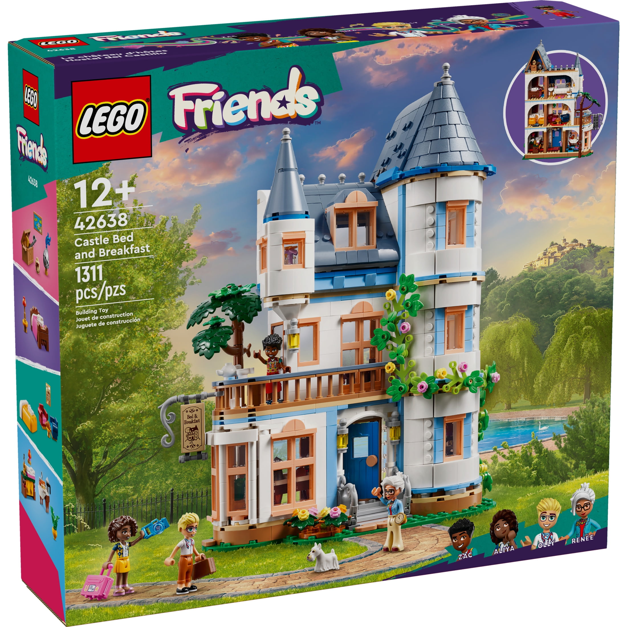 LEGO Friends Castle Bed and Breakfast Hotel Building Toy - Pretend Play Toy Figures & Playsets for Girls & Boys, Ages 12+ Years - Gift for Kids W/ Mini-Dolls - 42638 - Image 6