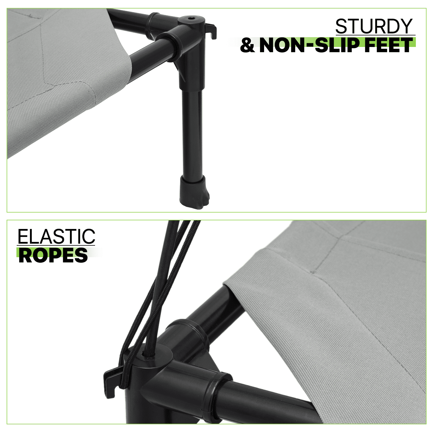 Magshion 48" Elevated Dog Bed for Dogs, Cooling Raised Pet Cot with Removable Waterproof Canopy Portable Dog Shade Tent for Indoor & Outdoor Use, Grey - Image 9