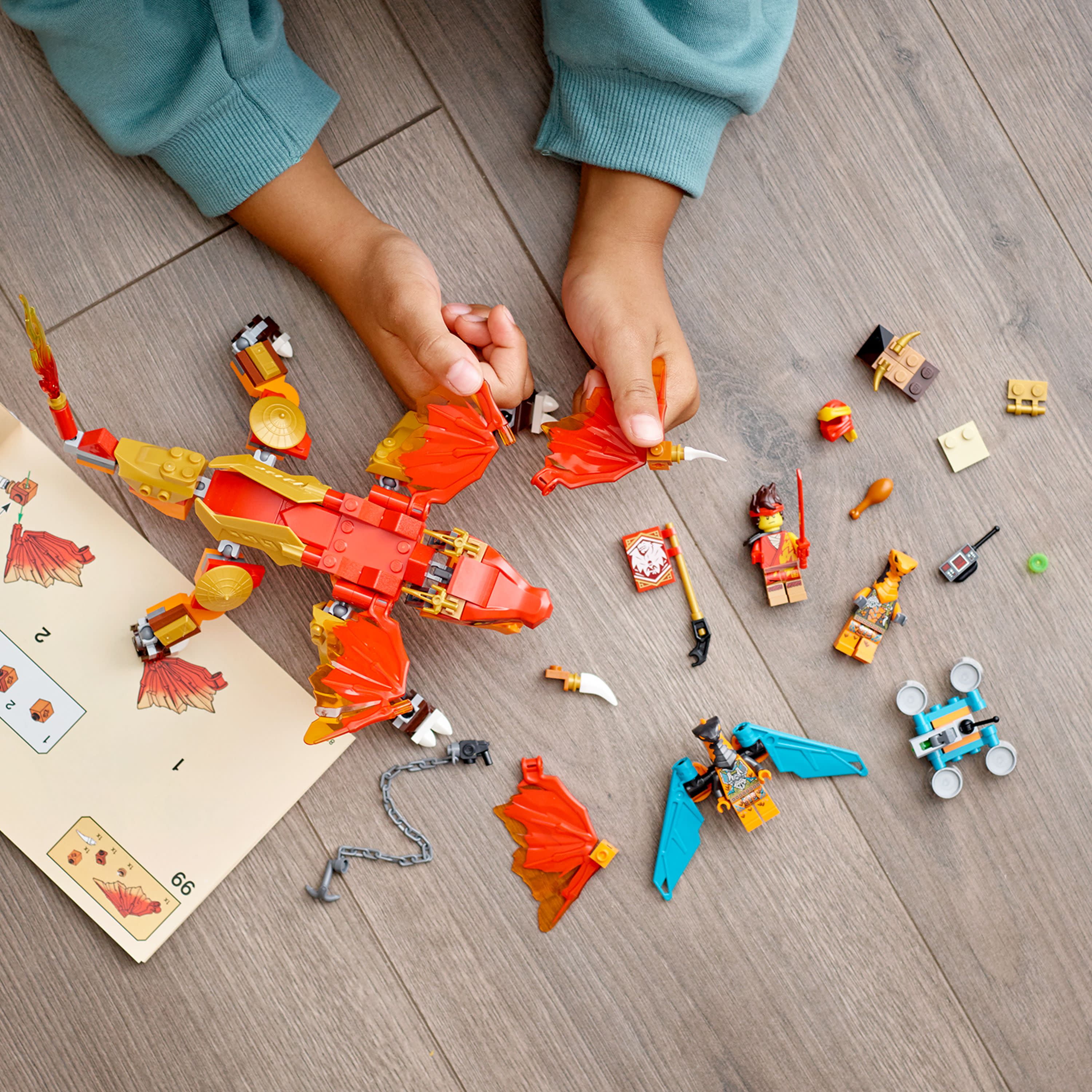 LEGO NINJAGO Kai’s Fire Dragon EVO Toy 71762 for Kids with Cobra & Boa Snake Warrior Figures and Kai Minifigure, Collectible Mission Banner Series - Image 7