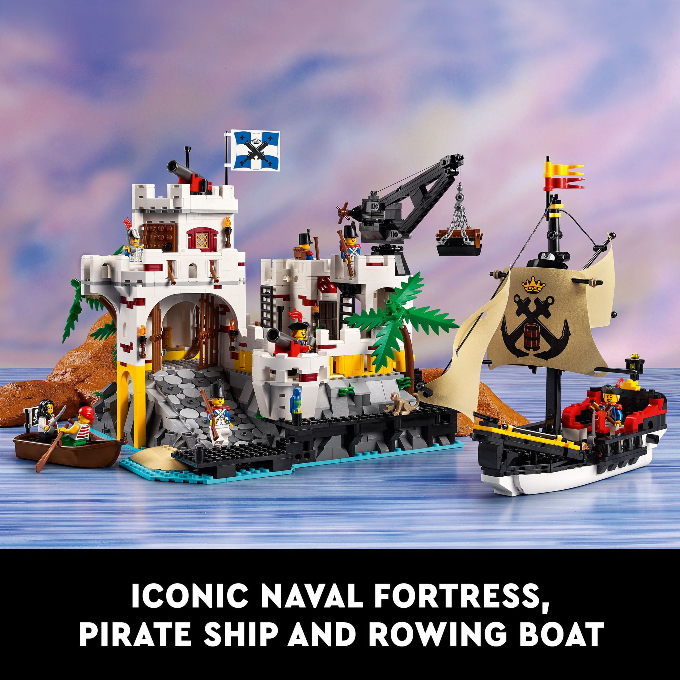 LEGO Icons Eldorado Fortress Building Kit, Pirate Gift, Includes Pirate Ship and 8 Minifigures, Nostalgic Gift Idea for Adults Who Love a Rewarding Project, Home Office Décor, 10320 - Image 3