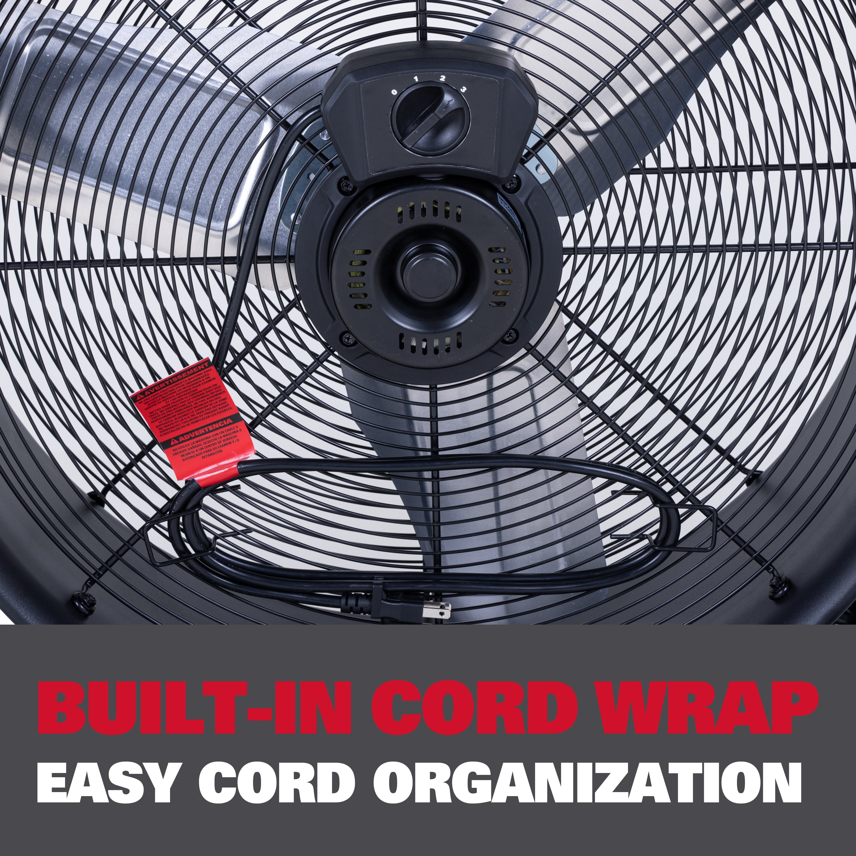 Ecomax EMF102433D 24" High Velocity Drum Floor Fan – Industrial 3-Speed Adjustable Tilt - Image 5