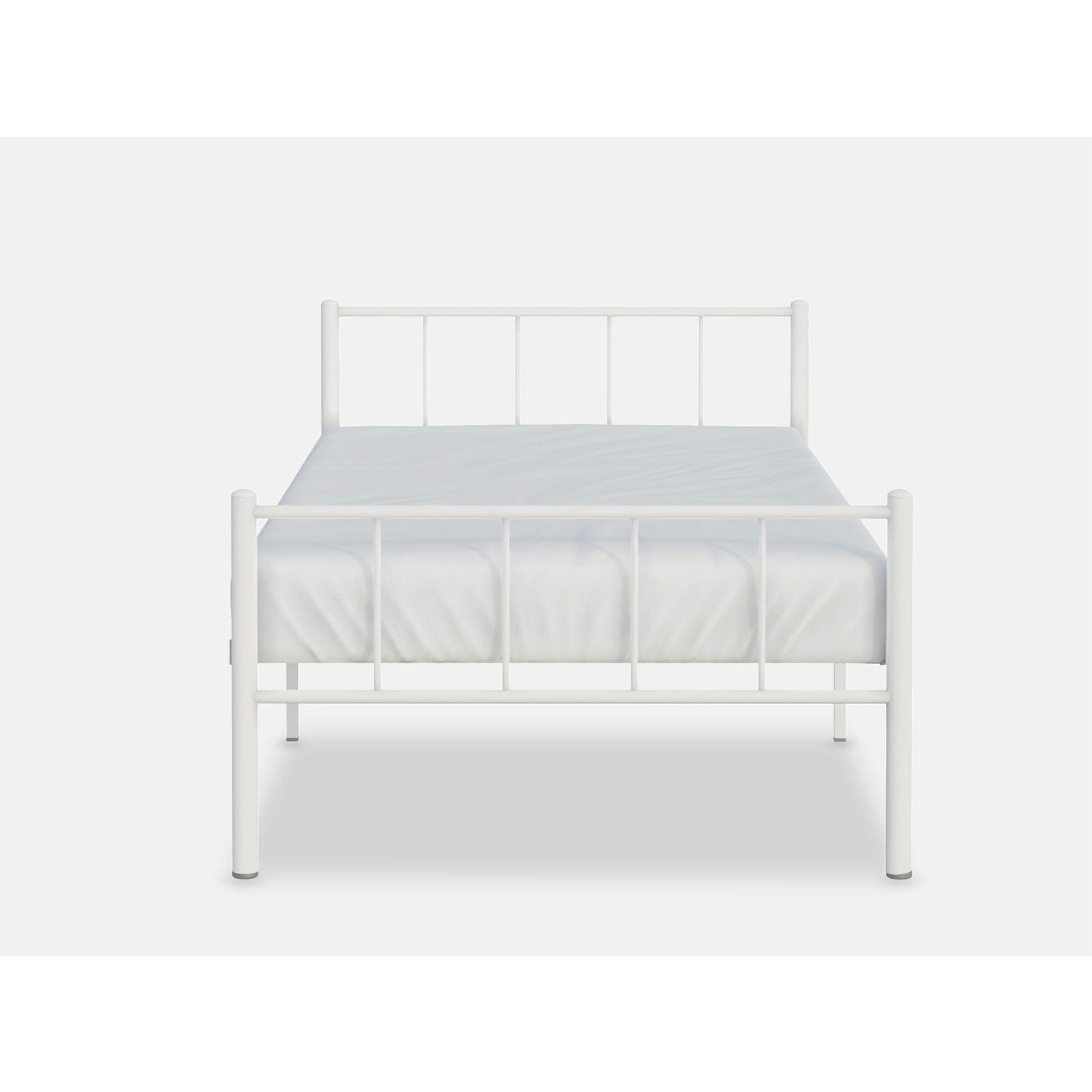 BK Furniture Austin Steel Twin Furniture Bedroom Kid Bed Frame, White - Image 5