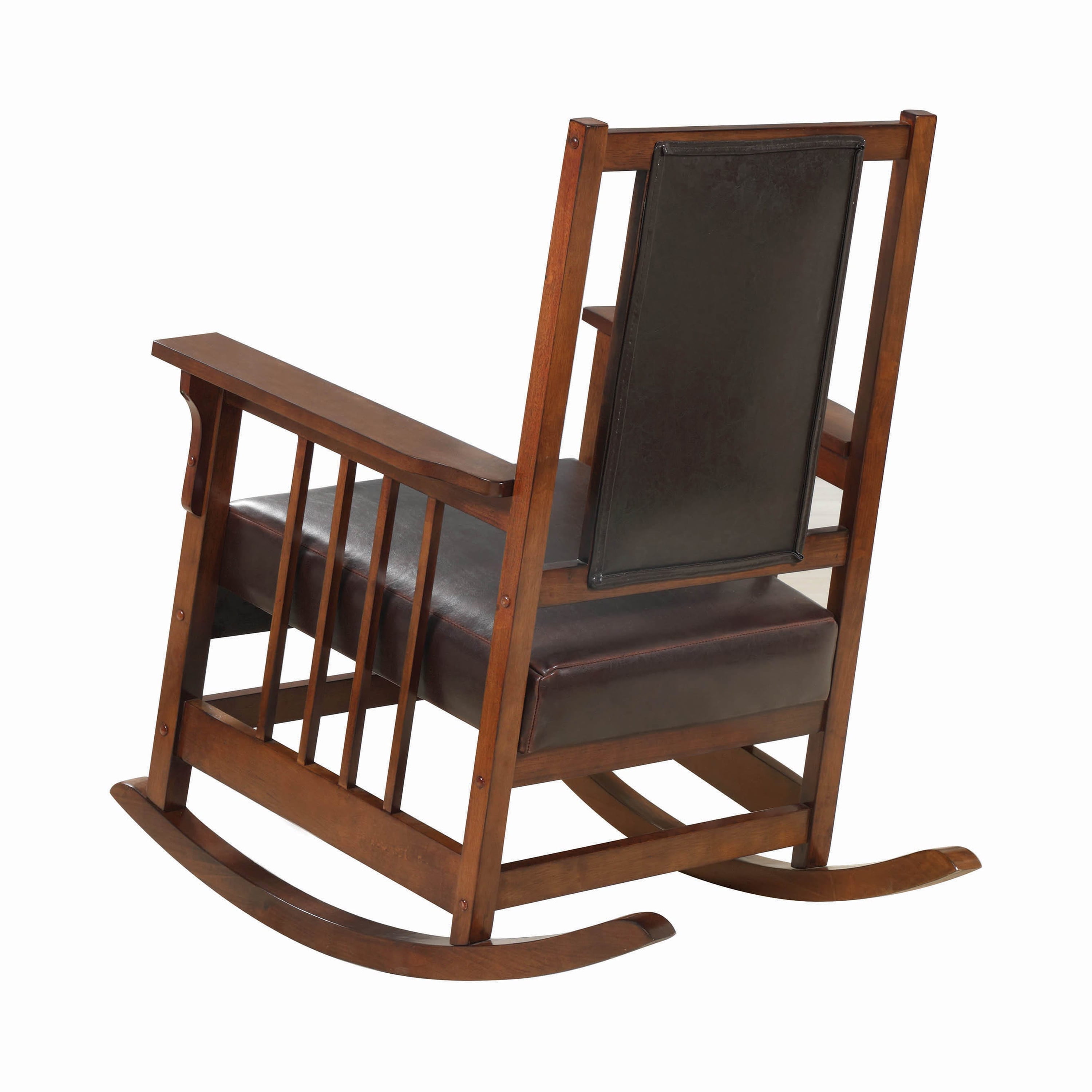 Ida Upholstered Rocking Chair Tobacco and Dark Brown - Image 6