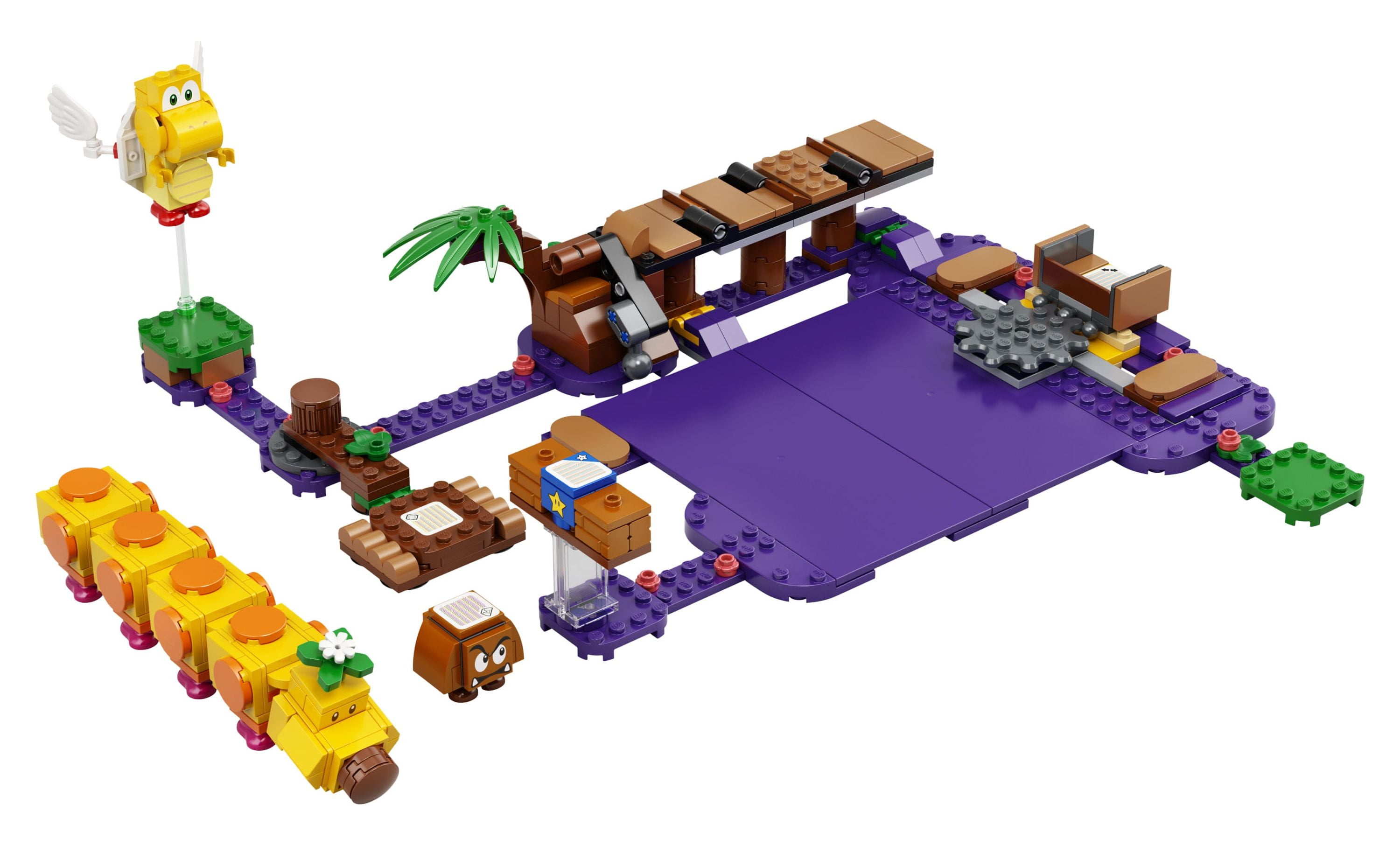 LEGO Super Mario Wiggler’s Poison Swamp Expansion Set 71383; Unique Gift Playset for Kids (374 Pieces) - Image 5
