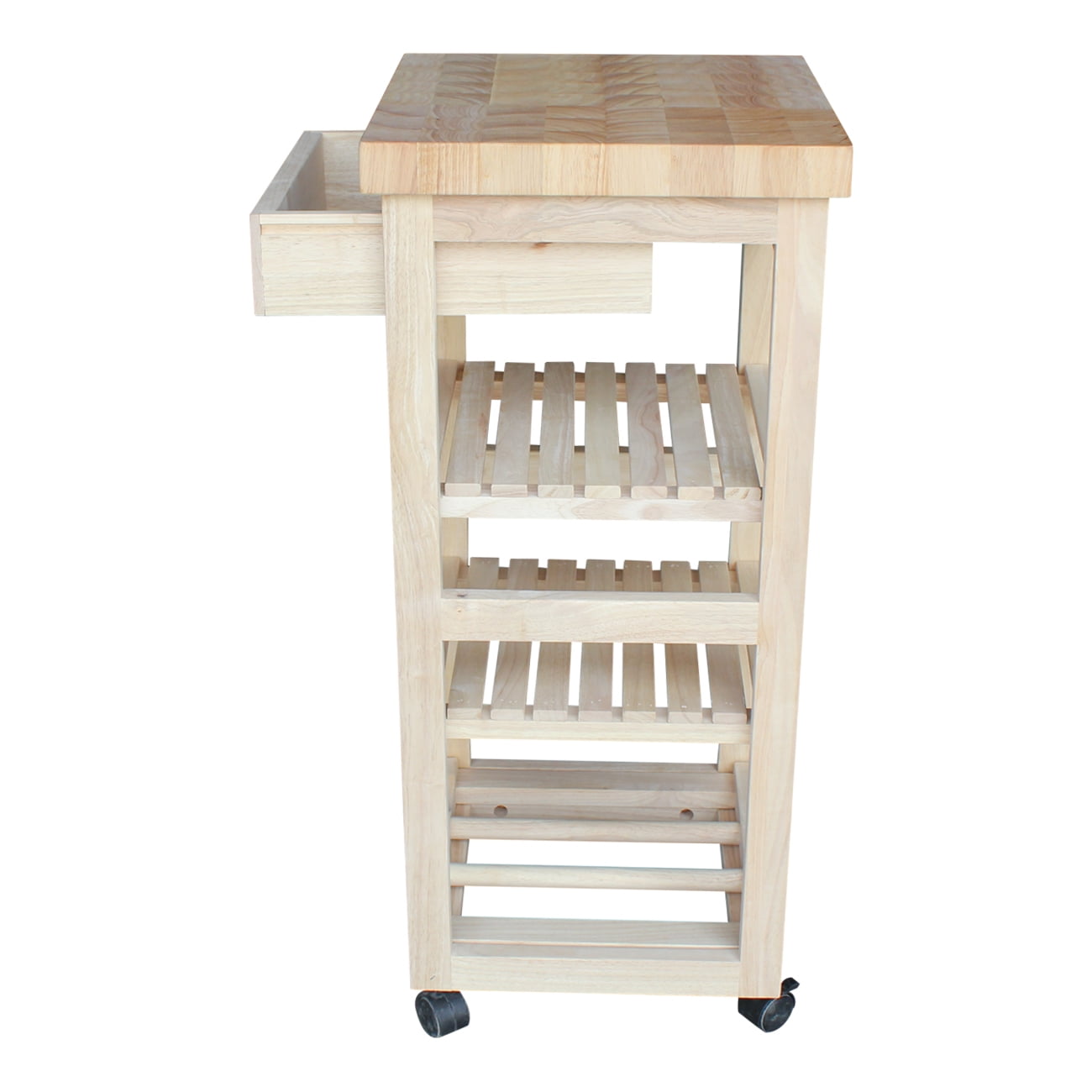 International Concepts Solid Wood Unfinished Kitchen Trolley - Image 7