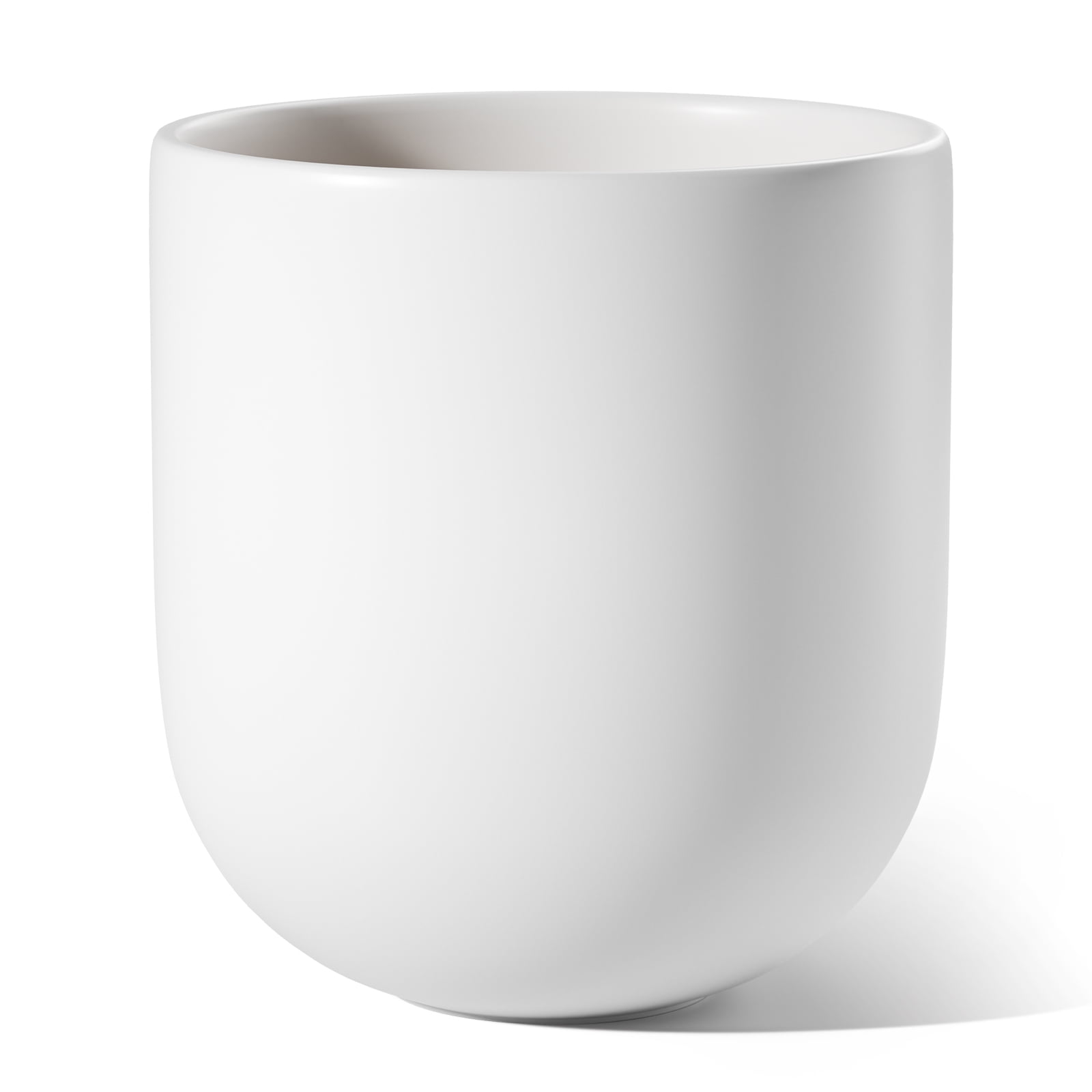 BEMAY 12" Ceramic Plant Pots, Large Flower Pots with Drain Holes& Plug Indoor Planter, White Outdoor Planter - Image 7