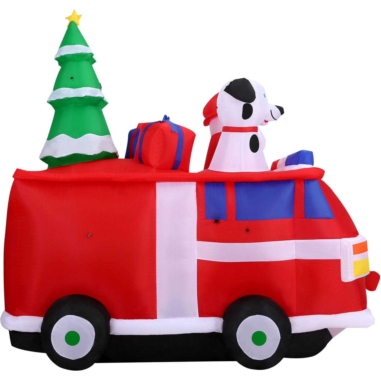 Christmas Time New 7 ft. Inflatable Santa Claus in a Fire Truck with LED Lights Festive Holiday Blow-Up Decorations, CT-FIRETRK071-L - Image 9