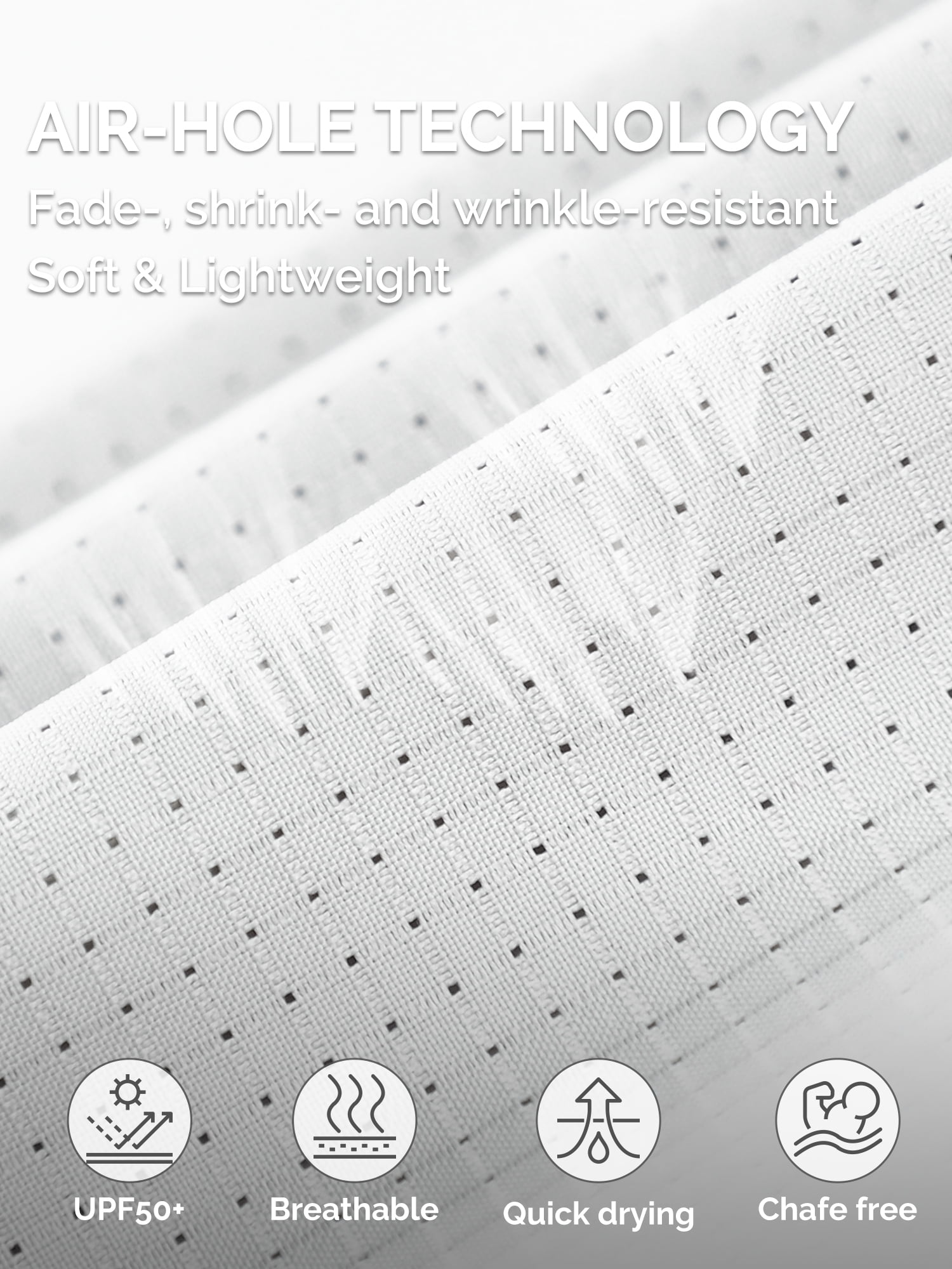 33,000ft Men's Long Sleeve Sun Protection Shirt UPF 50+ UV Quick Dry Cooling Fishing Shirts for Travel Camping Hiking White Large - Image 3