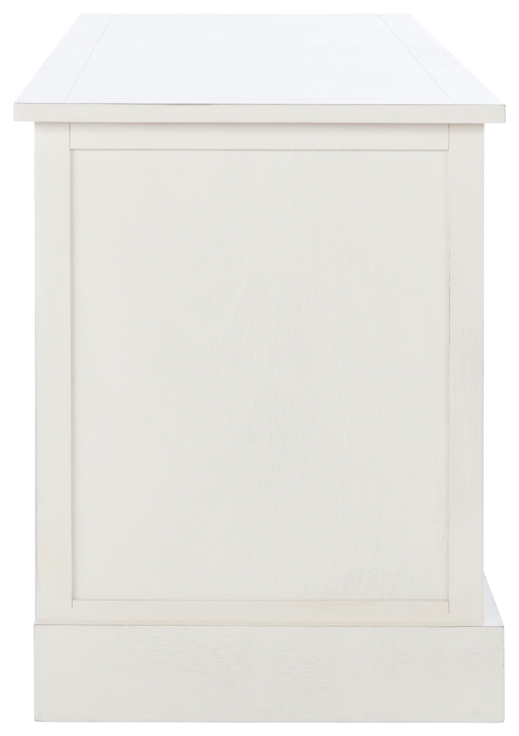 SAFAVIEH Landers Solid Classic 3 Drawer Storage Bench, Distressed White - Image 3