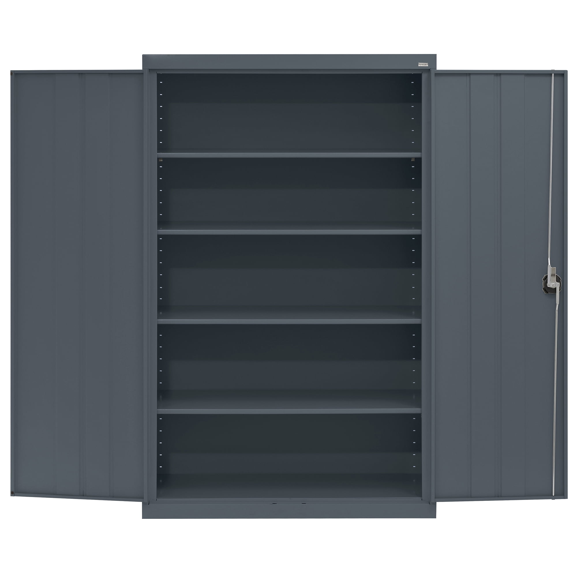 Sandusky Lee 46"W x 24"D x 72"H 5-Shelf Steel Storage Cabinet with Recessed Handle - Image 4