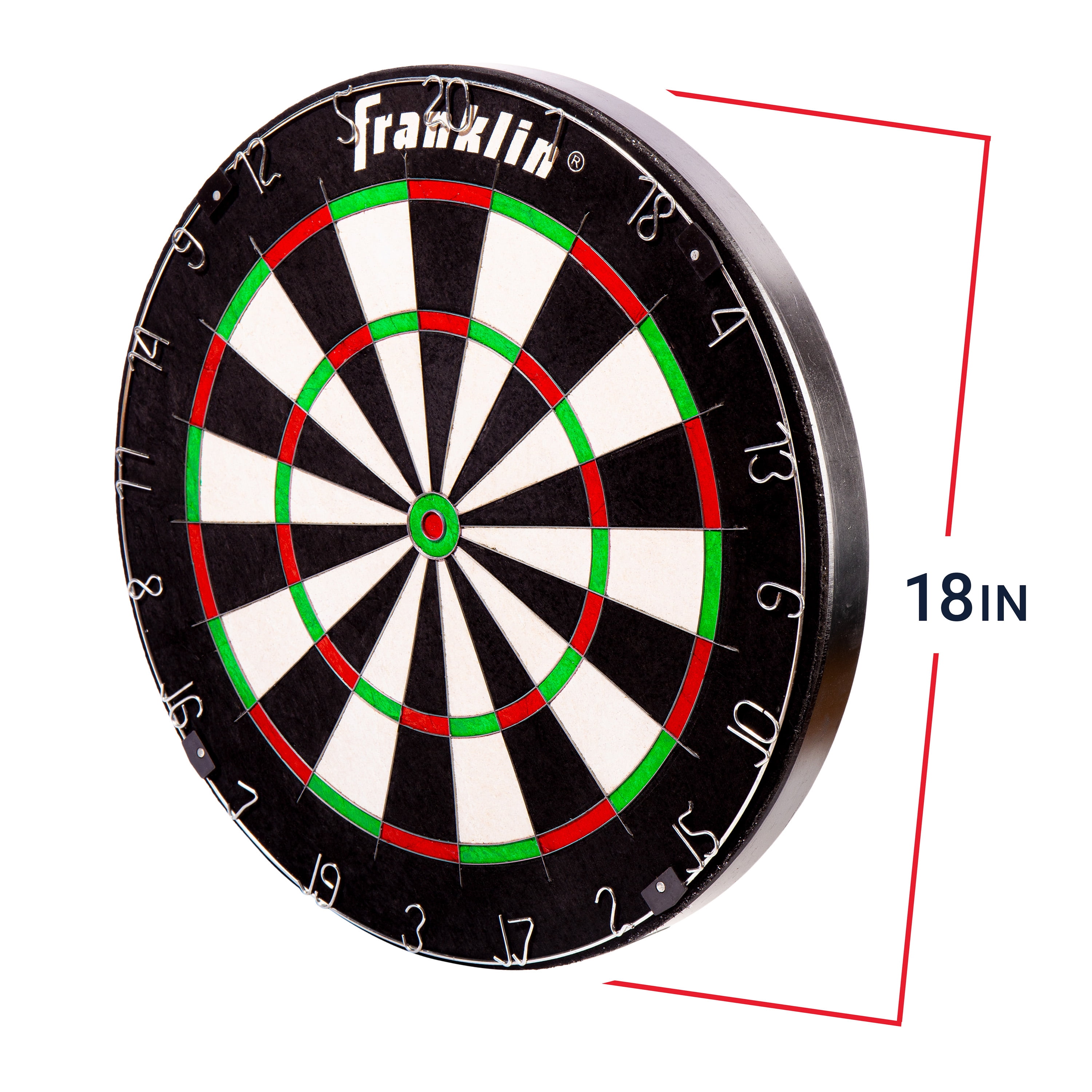 Franklin Sports Bristle Dartboard - 18" - Steel Tip Darts - Image 2