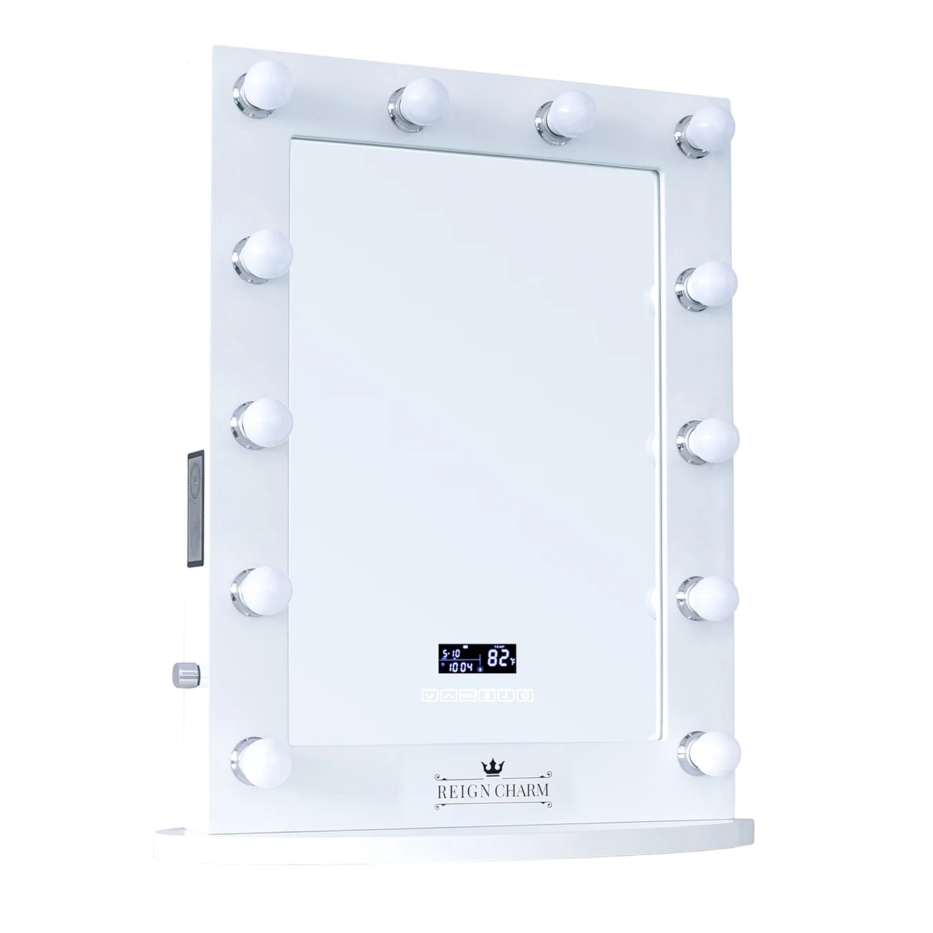 Hollywood Vanity Mirror Bluetooth Audio-Enabled Speakers, 12-LED Light Bulbs, White, 22-Inches Wide x 29-Inches High - Image 4