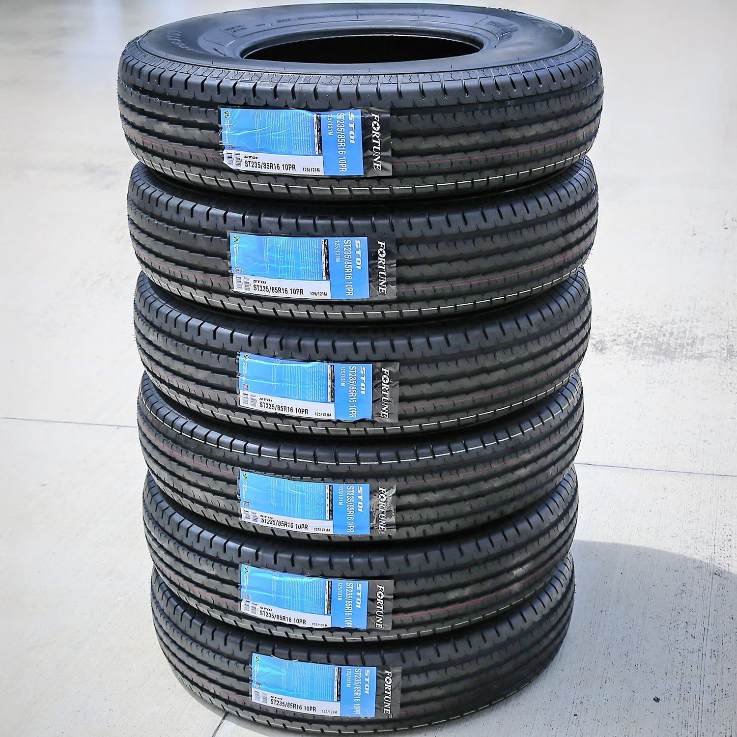 Pair of 2 Fortune ST01 Steel Belted ST235/85R16 235/85R16 125/121M E 10 Ply Trailer Tires - Image 6