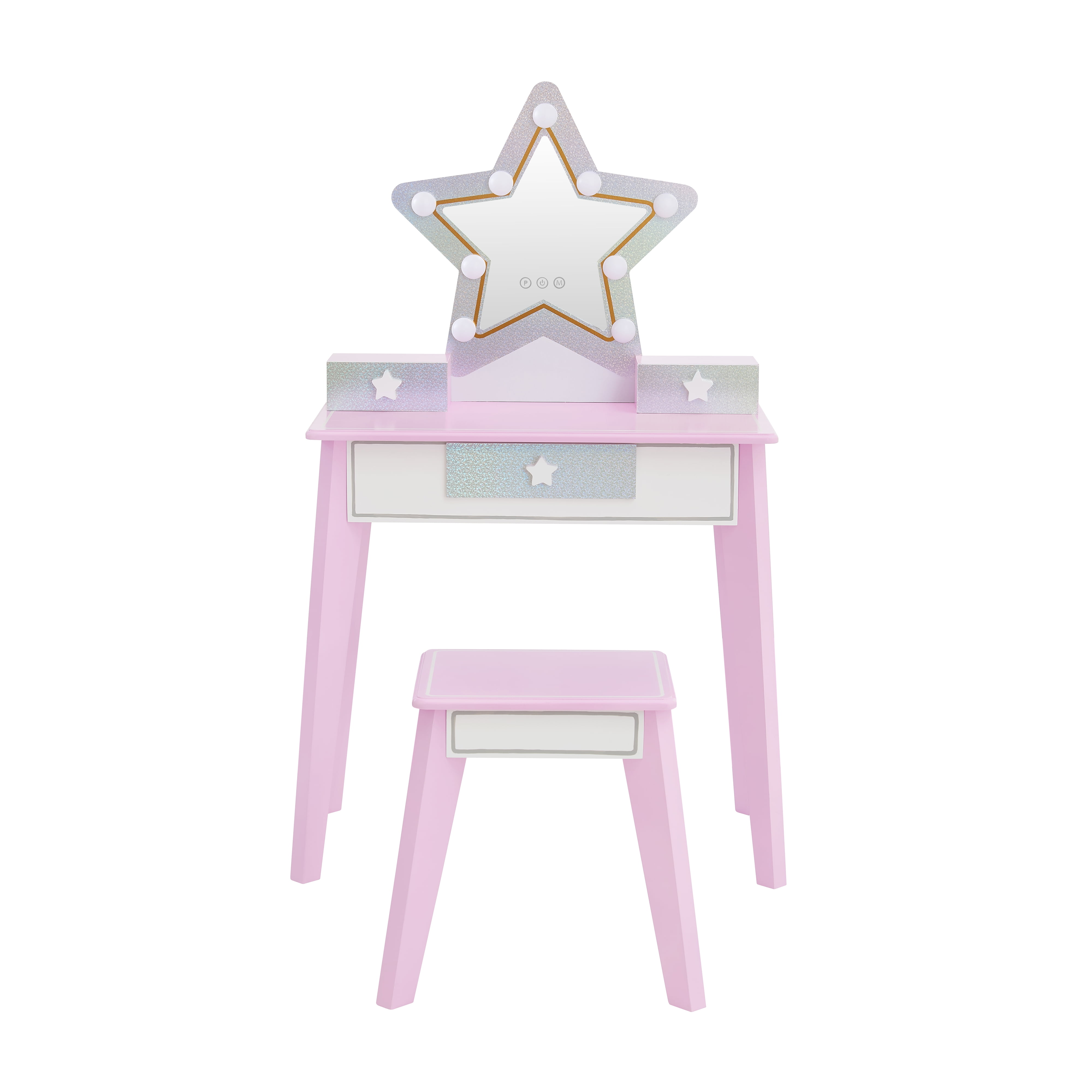 Fantasy Fields Little Princess Star Vanity with LED Lights and Mirror, Lavender - Image 8