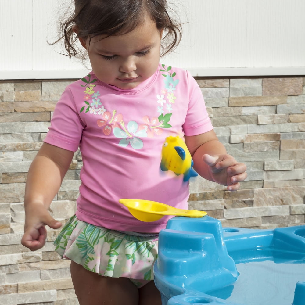 Step2 Spill & Splash Seaway Blue Plastic Water Table for Toddlers with 10-piece Playset - Image 3