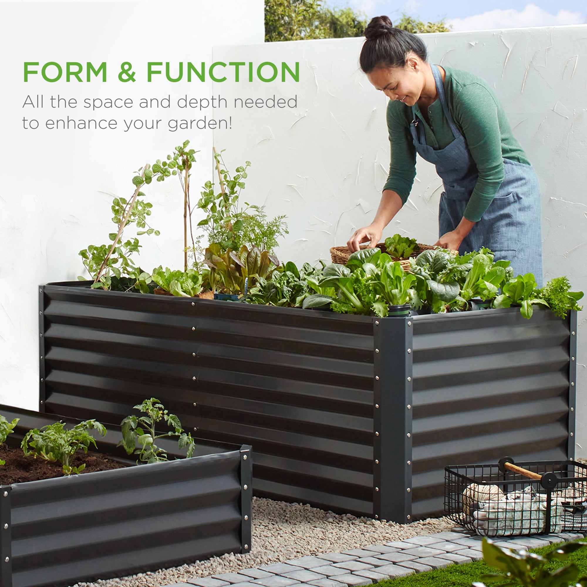Best Choice Products 6x3x2ft Outdoor Metal Raised Garden Bed, Planter Box for Vegetables, Flowers, Herbs - Gray - Image 8