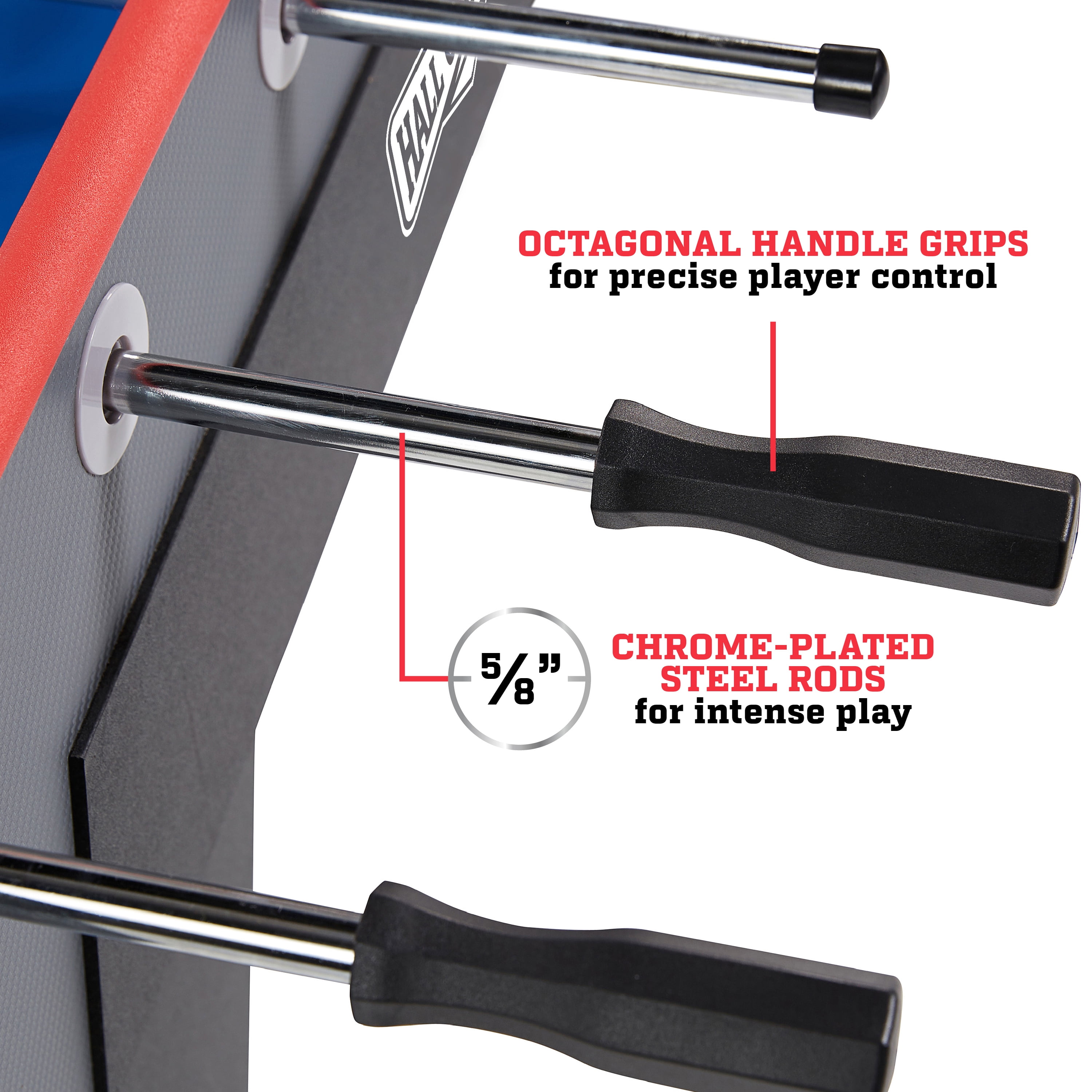 56” Arcade Foosball Table Competition Size, Soccer, Grey/Black by Hall of Games - Image 2