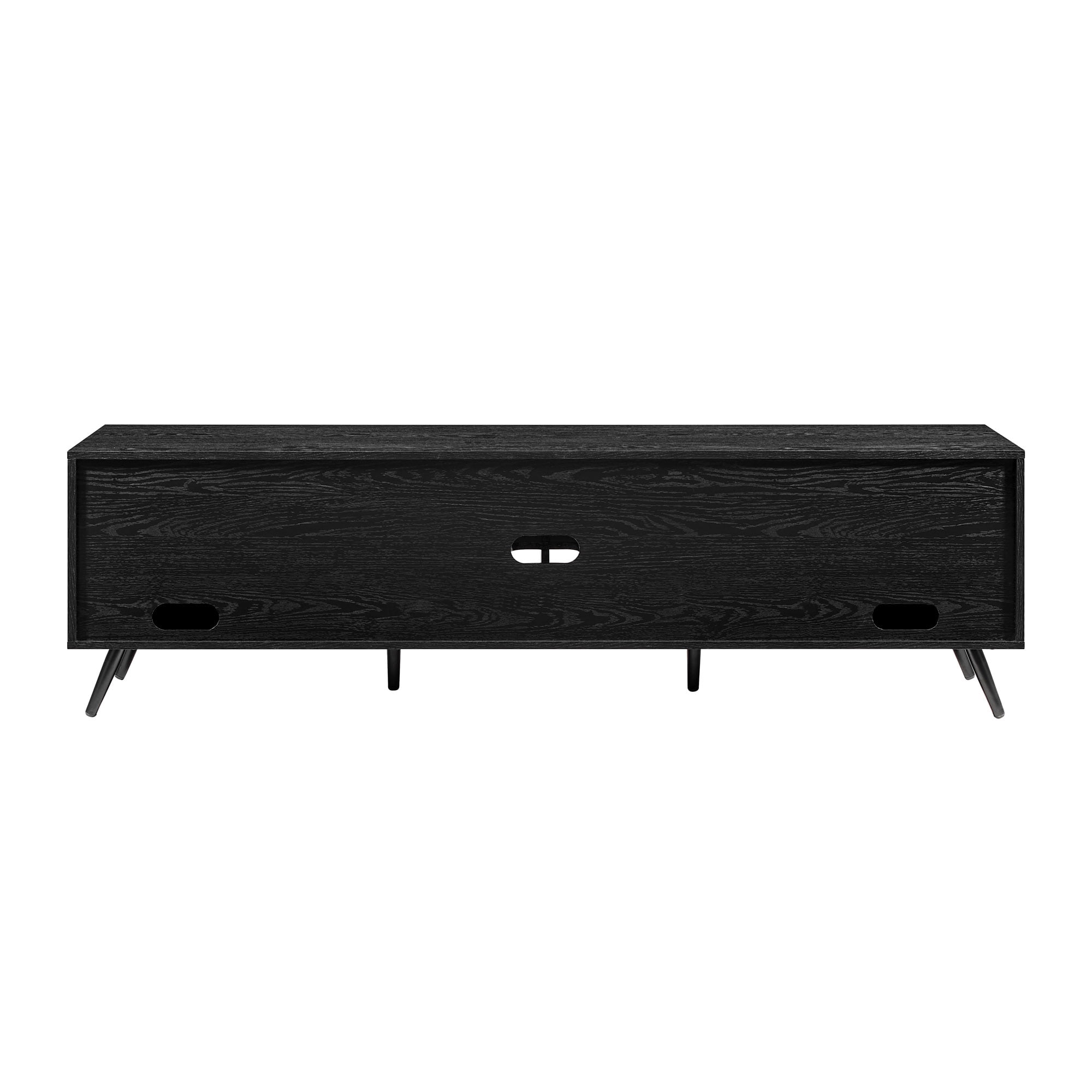 Walker Edison Mid-Century Modern Angle-Door TV Stand for TVs up to 80", Black - Image 7