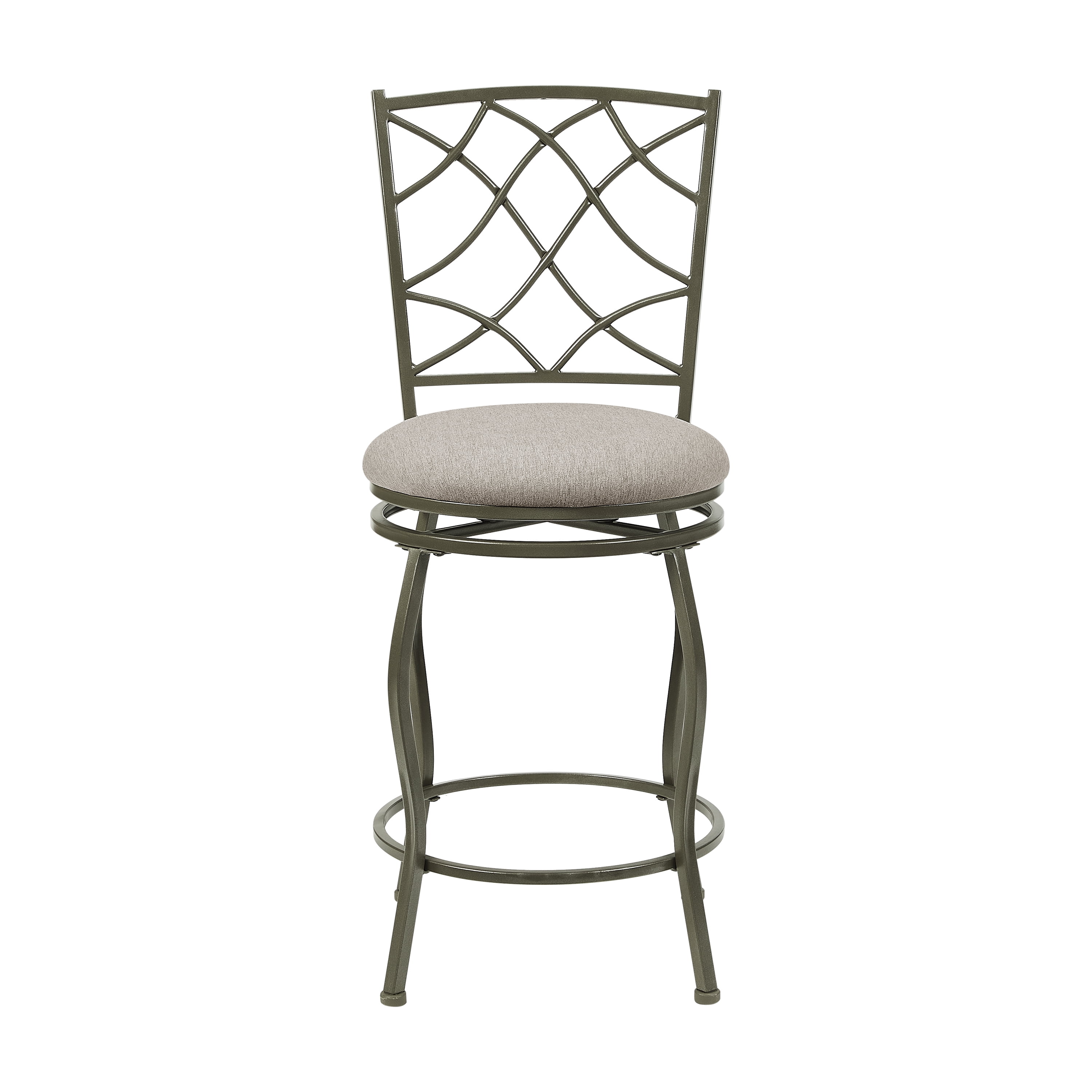 Linon Caston Adjustable Metal Swivel Bar Stool, Set of 3, Pewter - Image 10