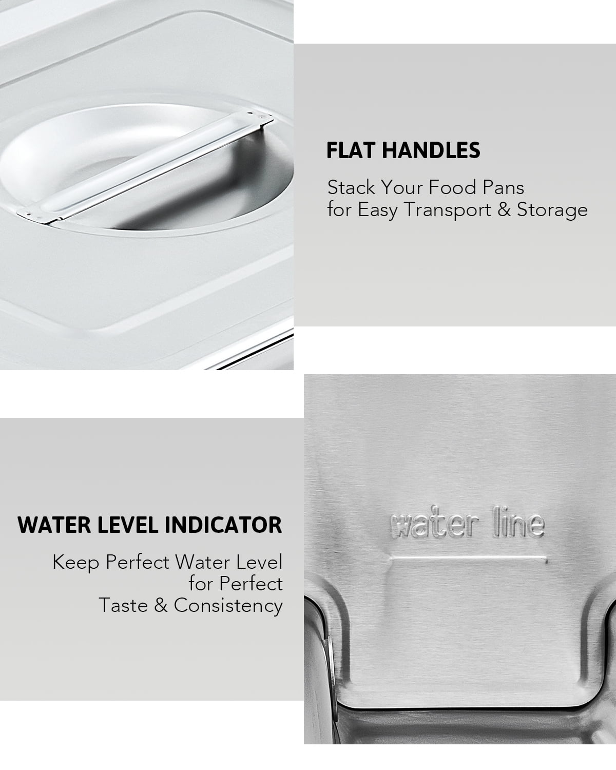 Wilprep Commercial Food Warmer,6 Pan Bain Marie Bain Marie Food Warmer with Glass Shield,Electric Countertop Food Warmer - Image 17