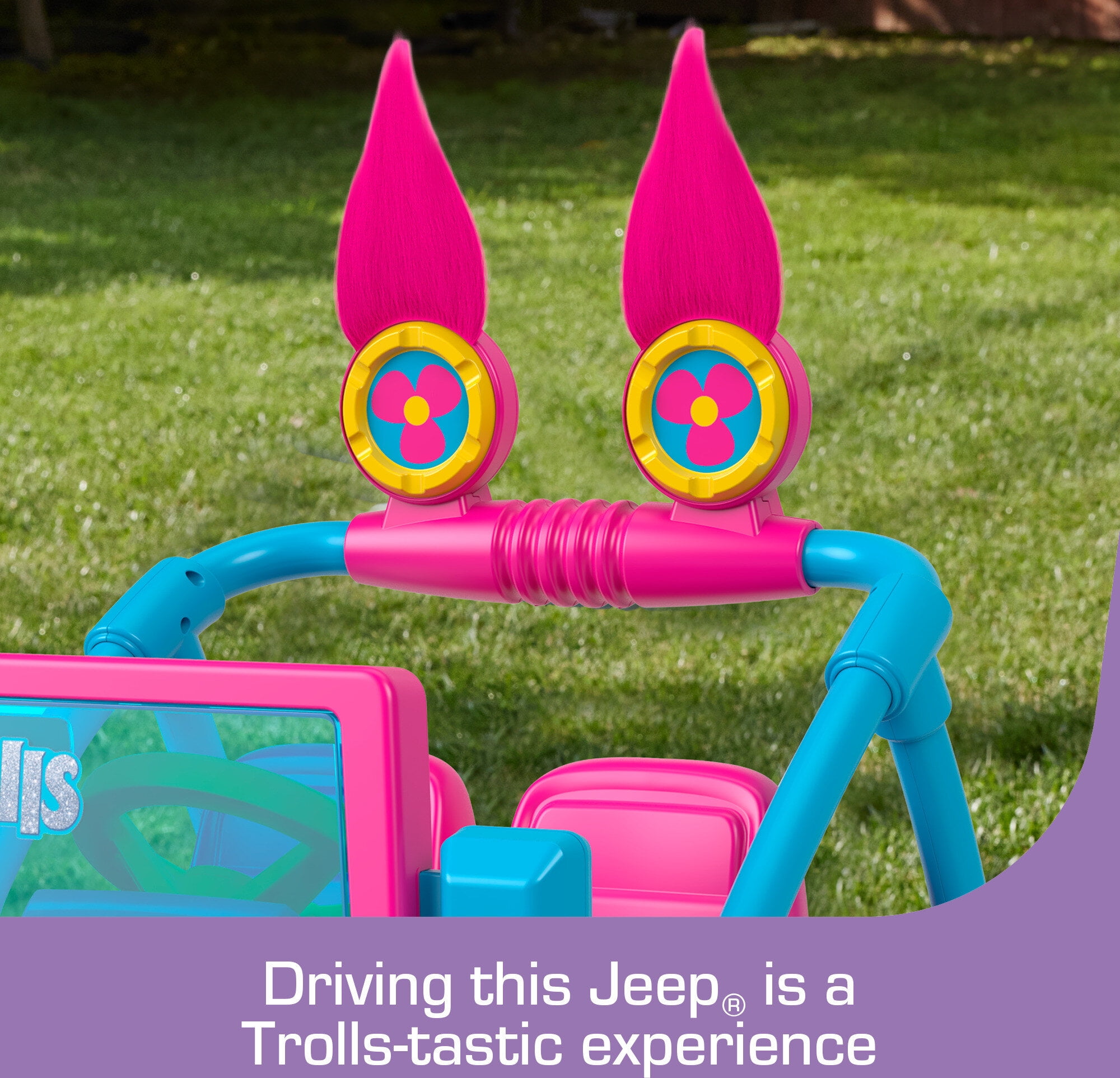 Power Wheels Trolls Band Together Jeep Wrangler Ride-on Toy, 12 V, Max Speed: 5 mph - Image 3