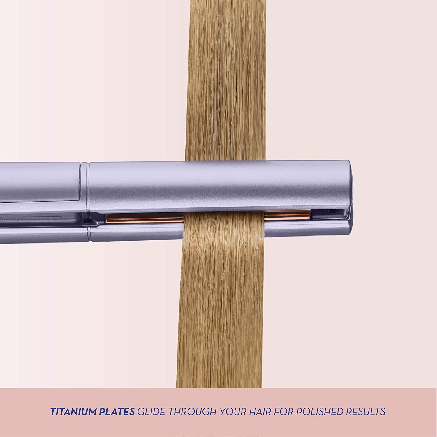 Conair Unbound Travel Size Professional 1" Titanium Flat Iron Hair Straightener, Cordless, Purple - Image 7